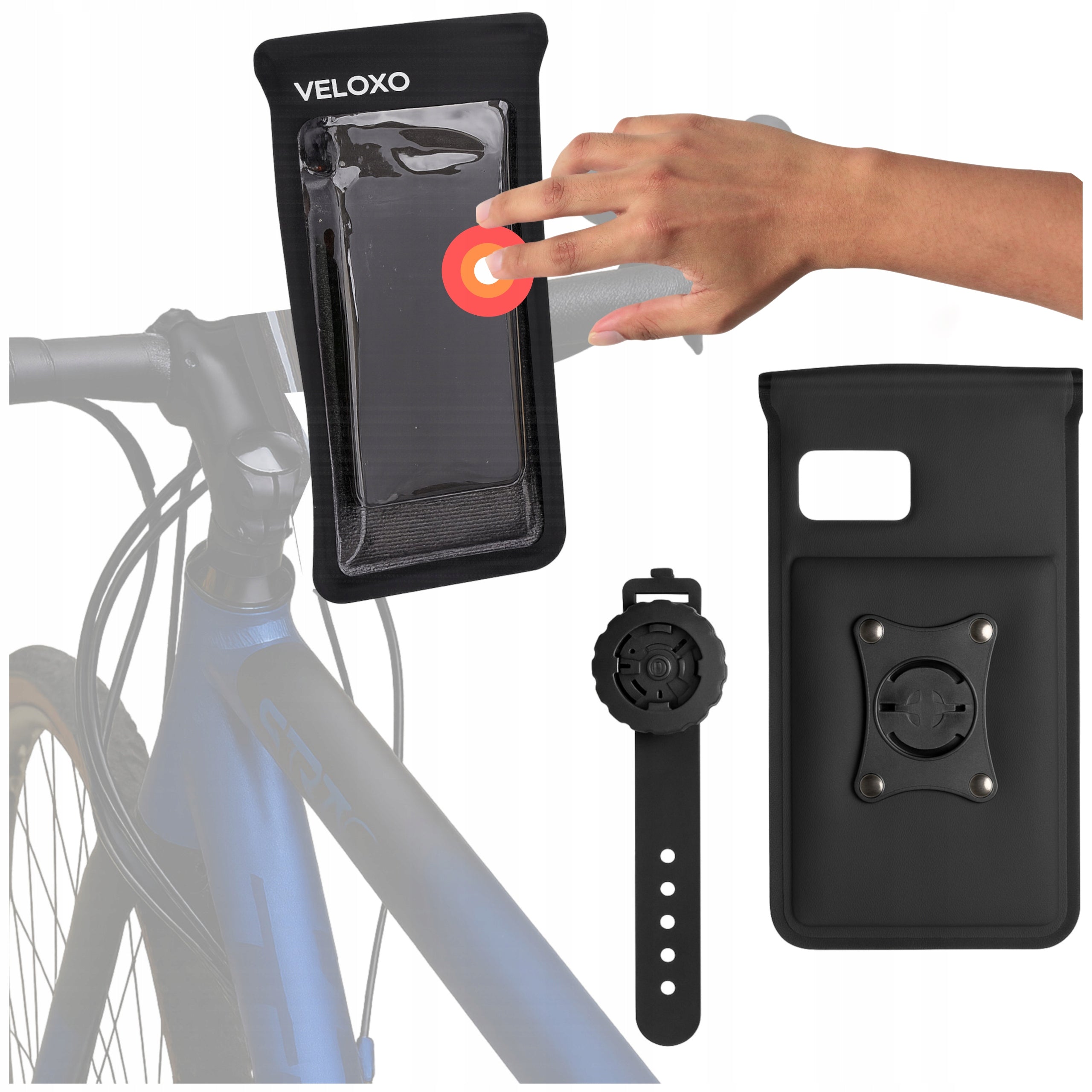 VELOXO Lead TOUCH BIKE PHONE HOLDER for handlebars WATERPROOF