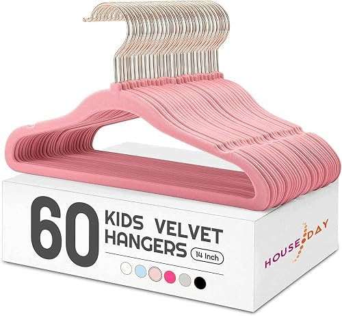 VELVET HANGERS FOR CHILDREN ANTI-SLIP SET OF 60 PIECES metal Brand no brand