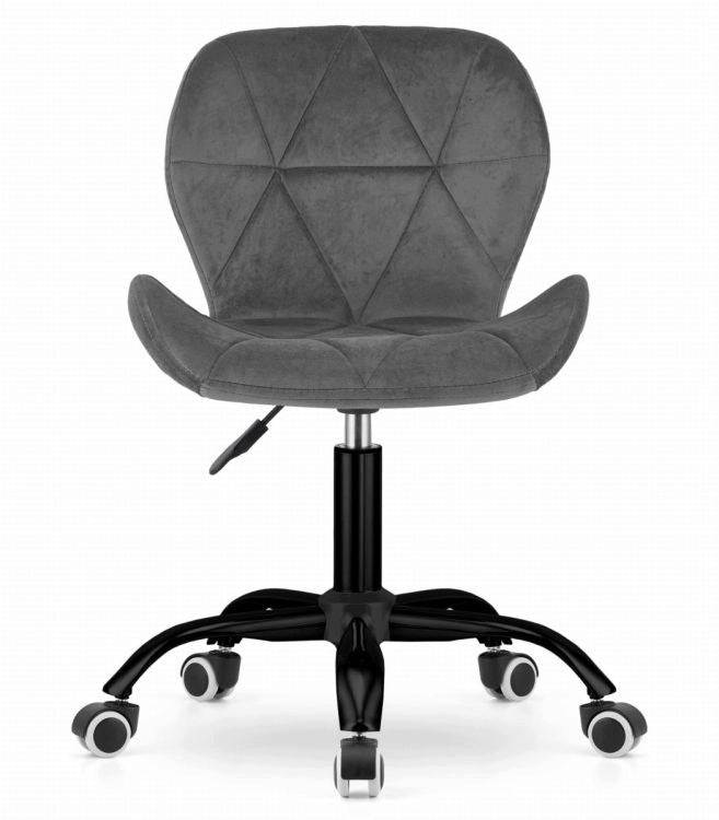 VELVET OFFICE CHAIR SWIVEL CHAIR WIDE BACKREST DARK GRAY Manufacturer code 5907881275075