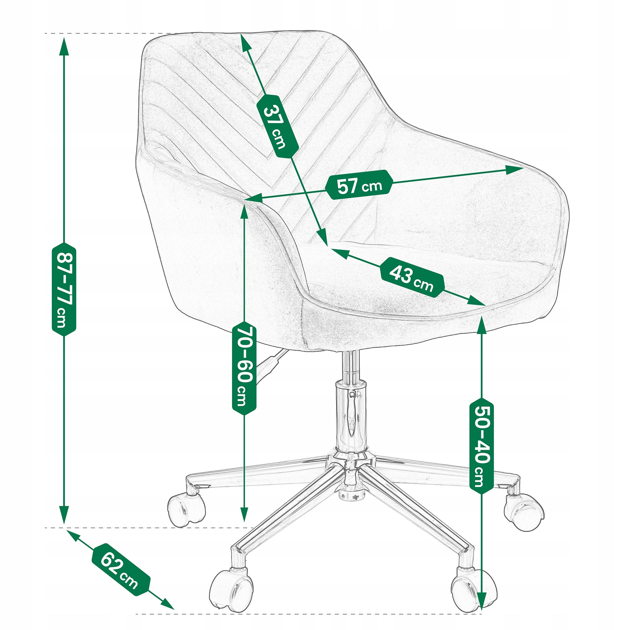 VELVET SWIVEL OFFICE CHAIR FOR DINING ROOM Medical device no