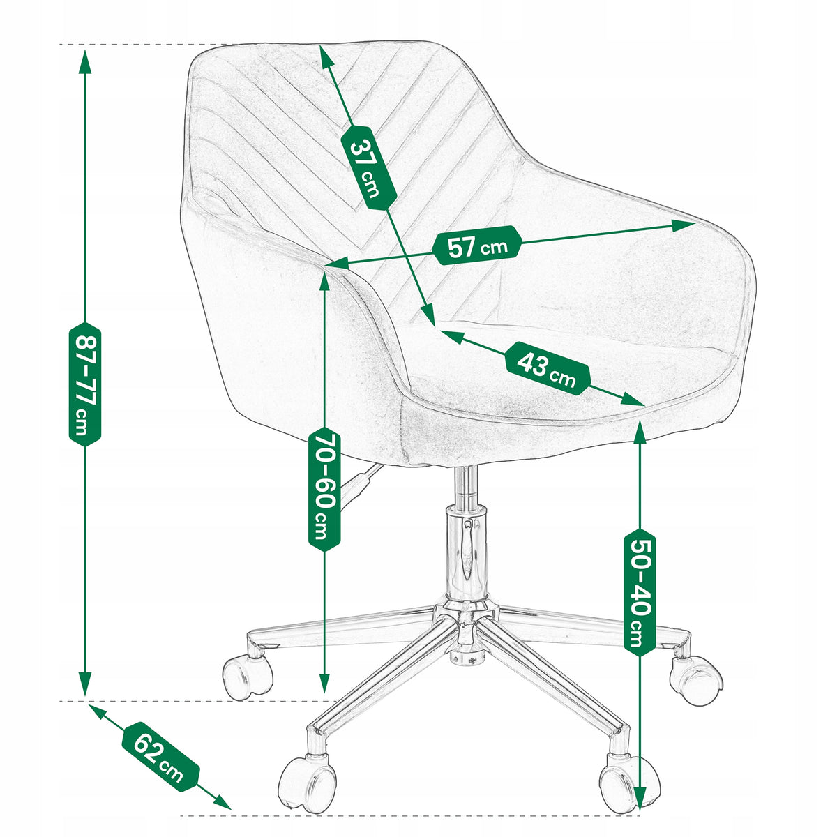 VELVET SWIVEL OFFICE CHAIR FOR DINING ROOM Medical device no