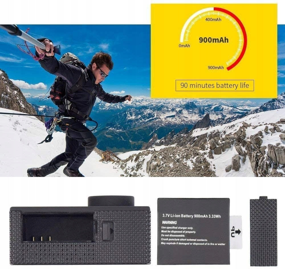 VEMONT 1080P 12MP Full HD Action Camera 2,0 Inch Color black