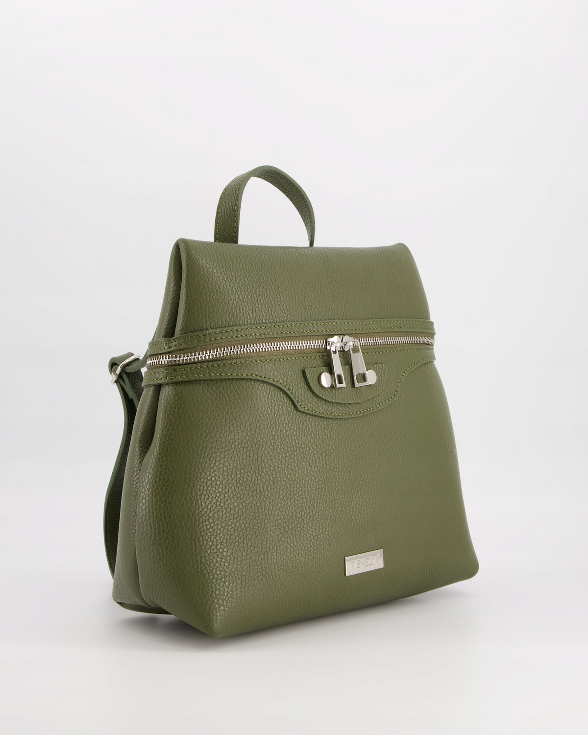 VENEZIA WOMEN'S LEATHER BACKPACK FOR WOMEN IN GREEN Packaging status original