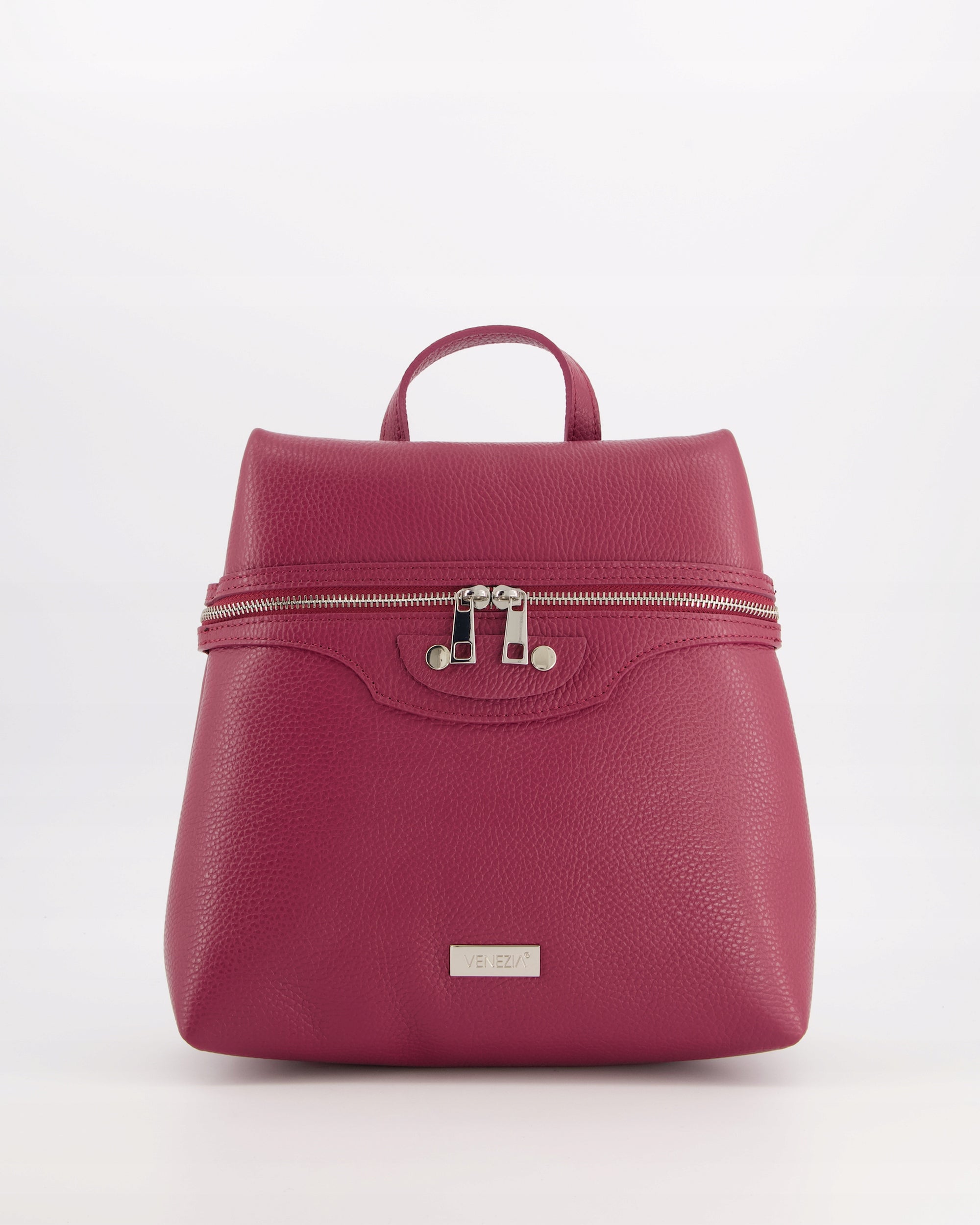 VENEZIA WOMEN'S LEATHER BACKPACK IN BURGUNDY