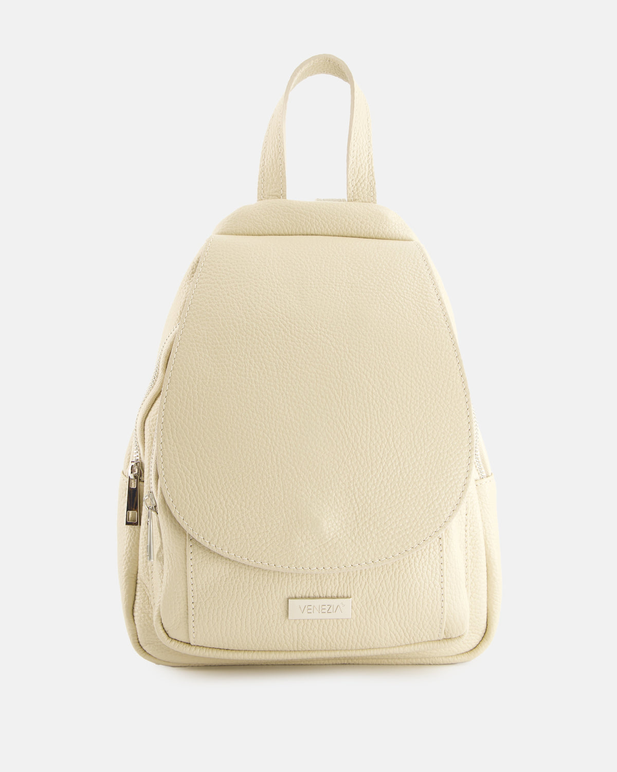 VENEZIA women's genuine leather backpack in beige color Packaging status original