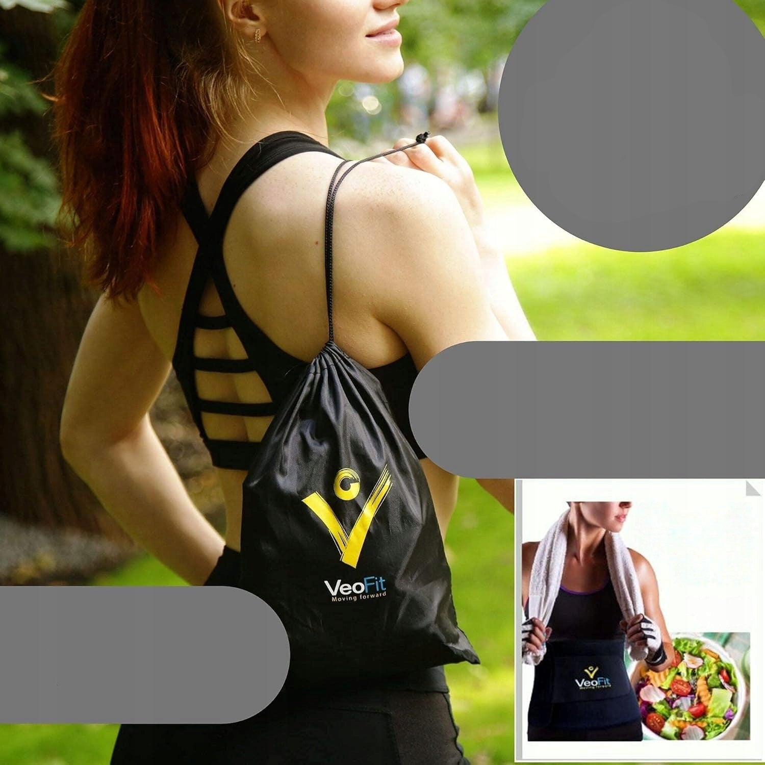 VEOFIT EMS PRO Abdominal Muscle Electrostimulator Universal BLACK QxV Brand no brand