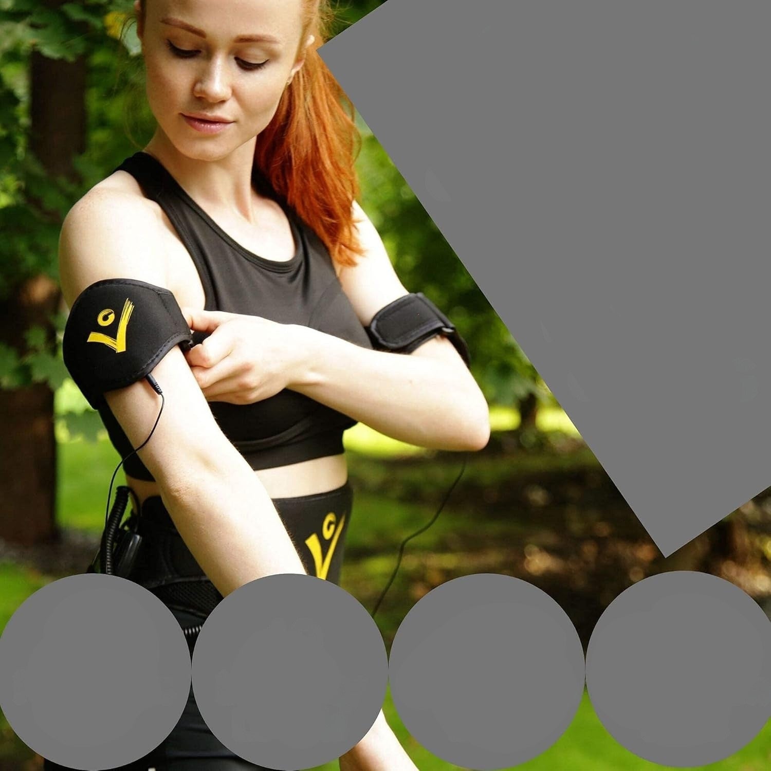 VEOFIT EMS PRO Abdominal Muscle Electrostimulator Universal BLACK QxV Packaging status original