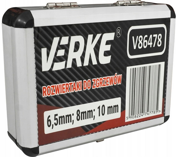VERKE V86478 SET OF REAMERS FOR WELD SEALS DRILL BITS 6,5mm 8mm 10mm Mounting type cylindrical