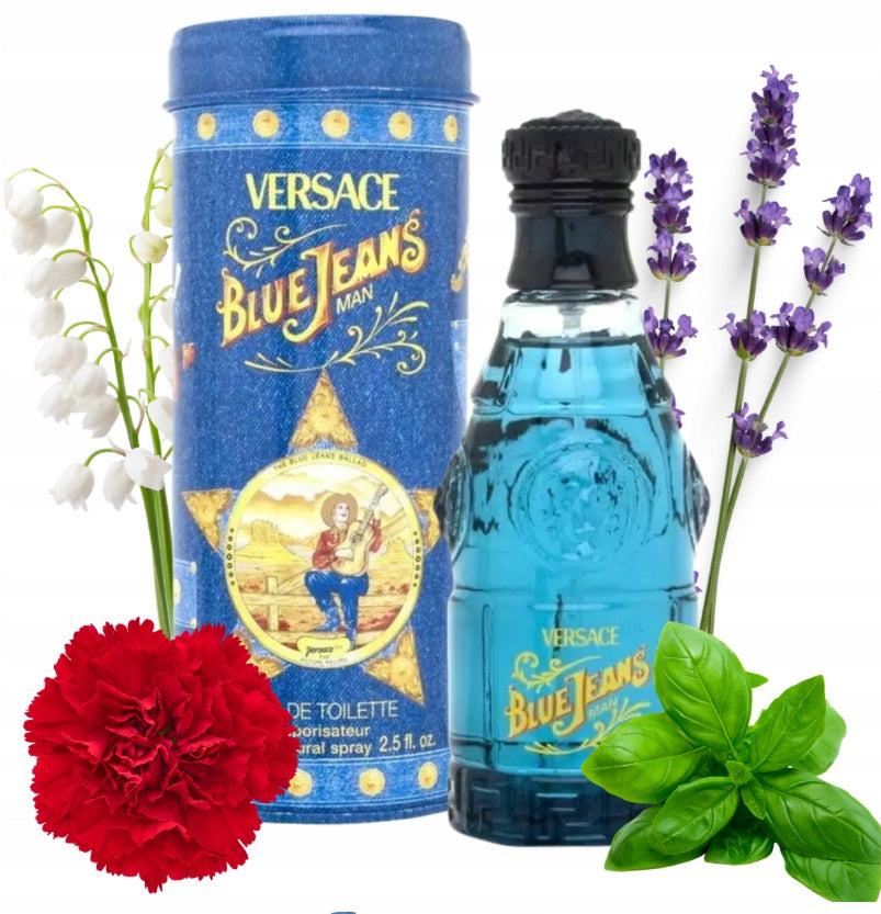 VERSACE BLUE JEANS MEN'S PERFUME GENUINE EAU DE TOILETTE FOR MEN