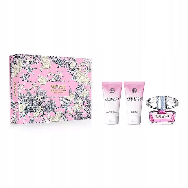 VERSACE BRIGHT CRYSTAL EDT 50ml SPRAY + LOTION 50ml + SHOWER GEL 50ml