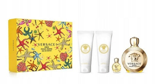 VERSACE EROS POUR FEMME EDP KIT (100 ML 100 ML 100 ML 5 ML)