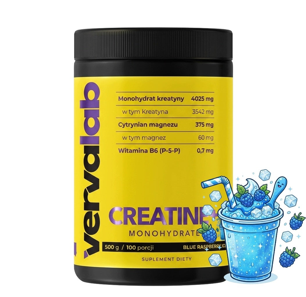 VERVALAB CREATINE+ MONOHYDRATE BLUE RASPBERRY ICE 500g Creatine