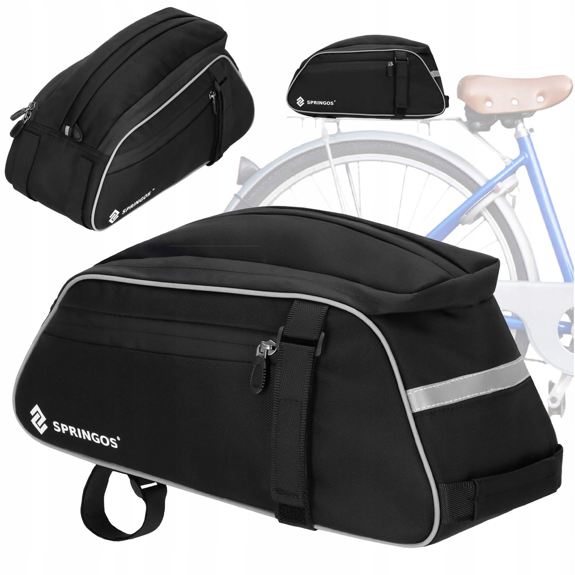 VERY ROOMY BICYCLE BAG FOR BIKE FRAME PANNIER TRUNK LARGE TRUNK CASE
