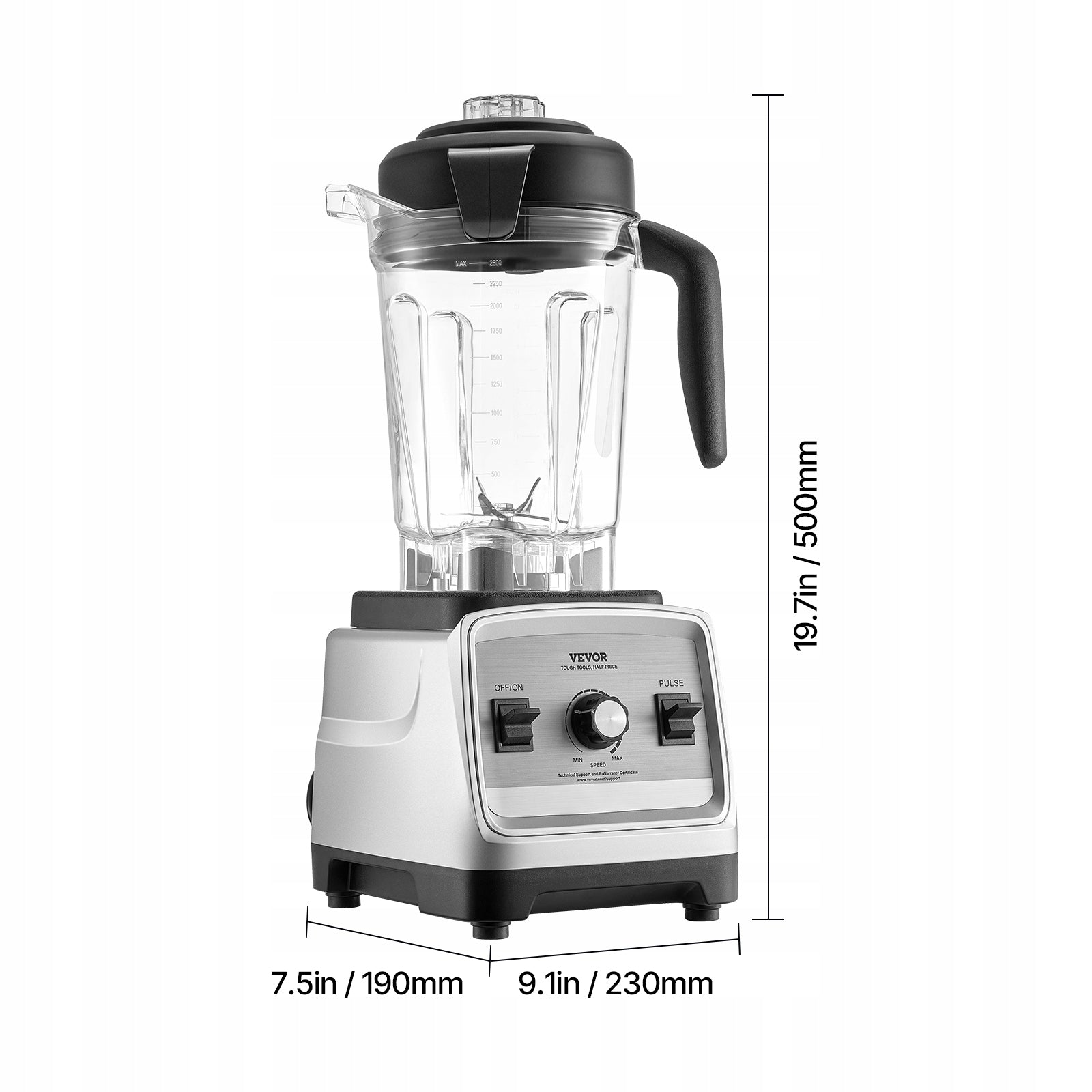 VEVOR 85 oz 1400W Blender for Smoothies Food Processing Blender for Kitchen Brand Vevor