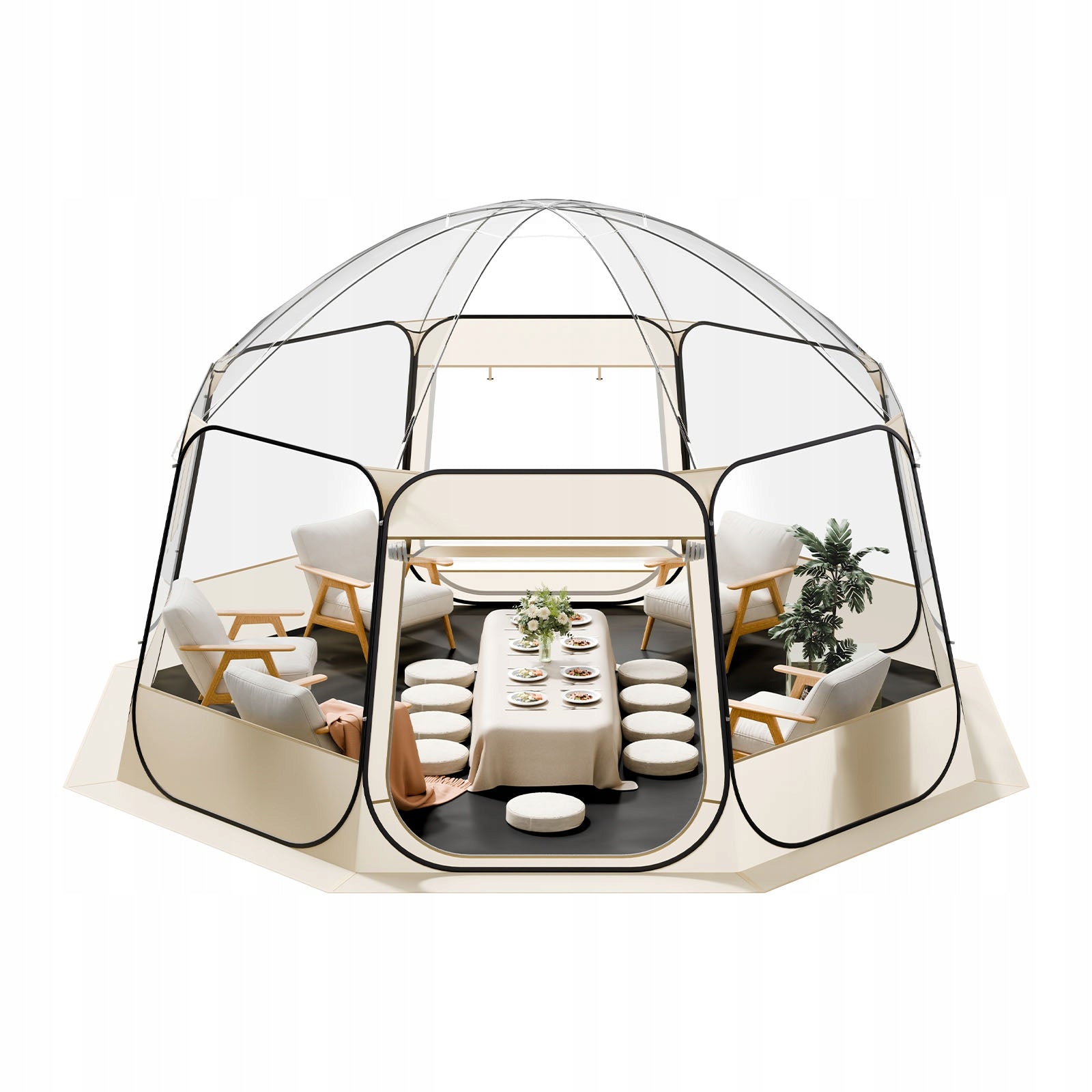 VEVOR Camping Tent 458x432x230CM Transparent Bubble Tent Waterproofness less than 1500 mm
