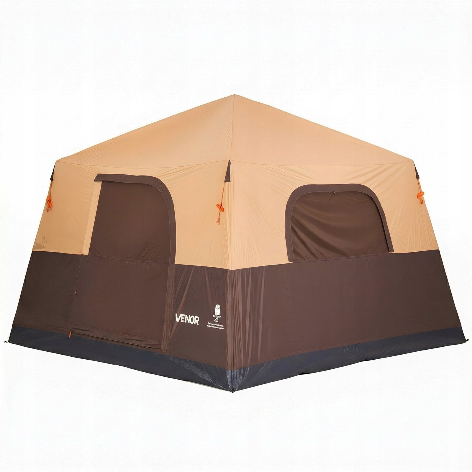 VEVOR Camping Tent For 6 People Inflatable Family Tent Beige