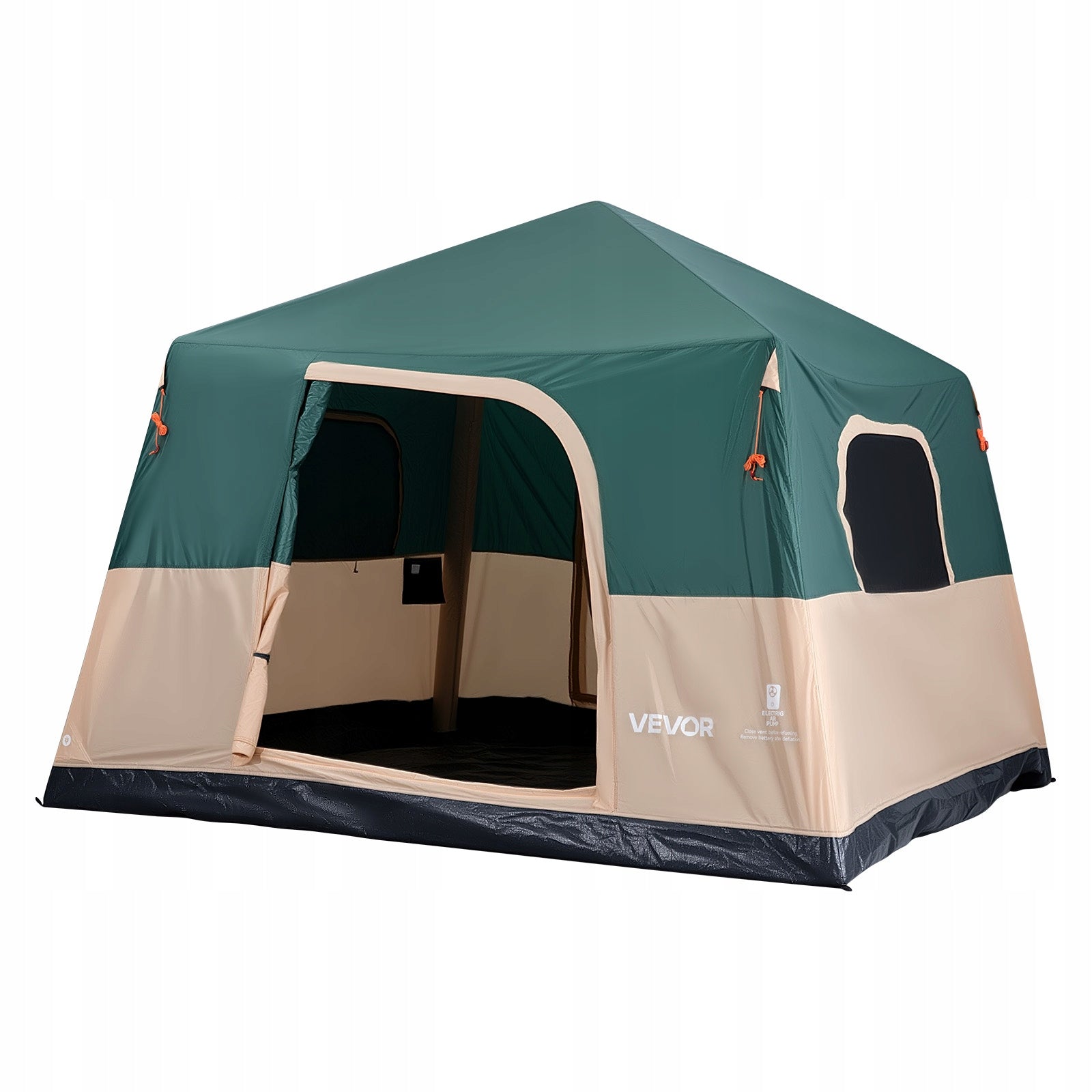 VEVOR Camping Tent For 6 Persons Inflatable Family Tent Green