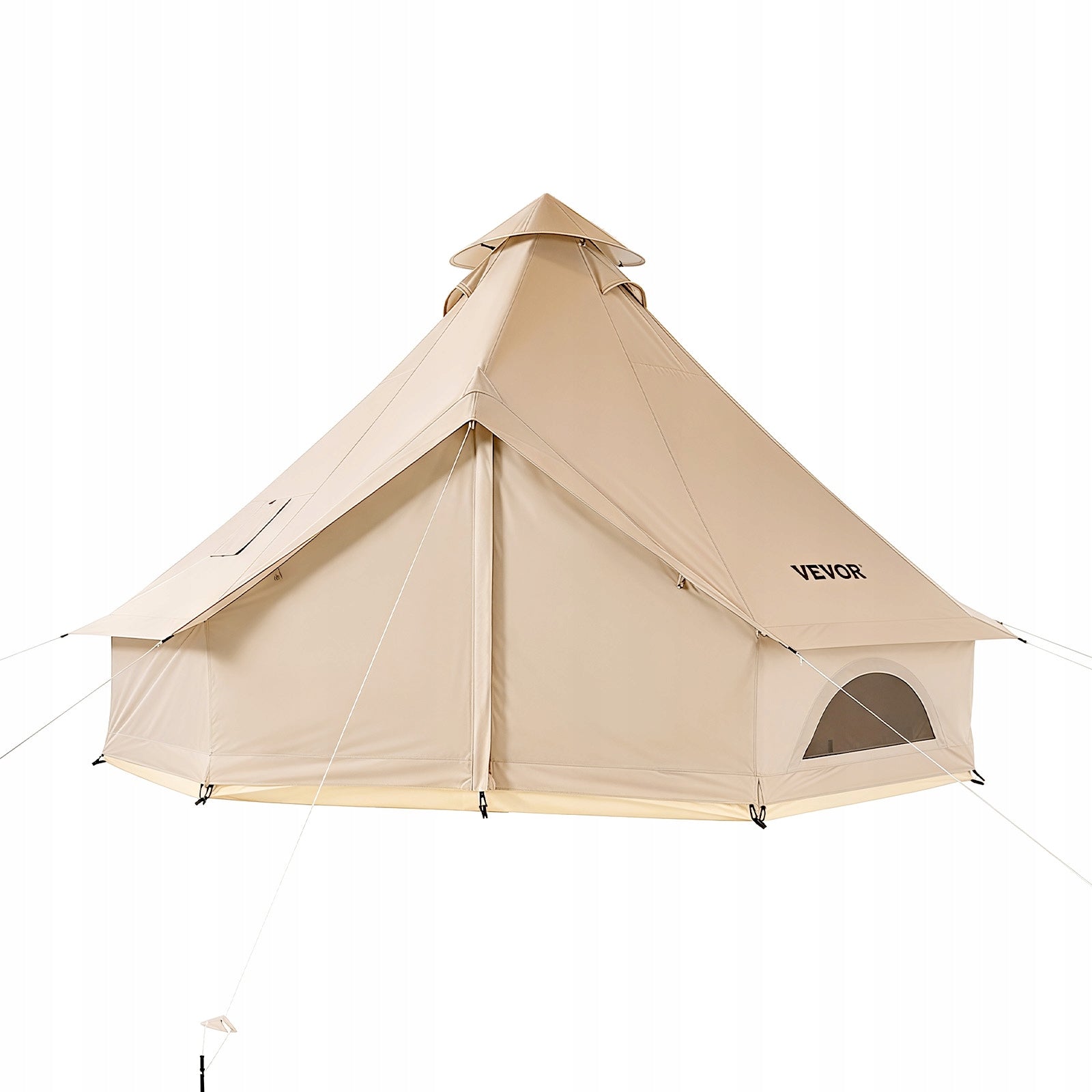 VEVOR Camping Tent Yurt 3M Bell Tent For 3 Persons Beige