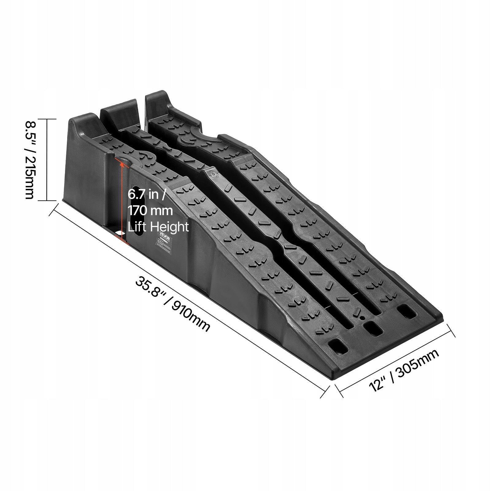 VEVOR Car Ramps 2Pcs Lifting Height 17CM Load Capacity 7257KG Brand Vevor