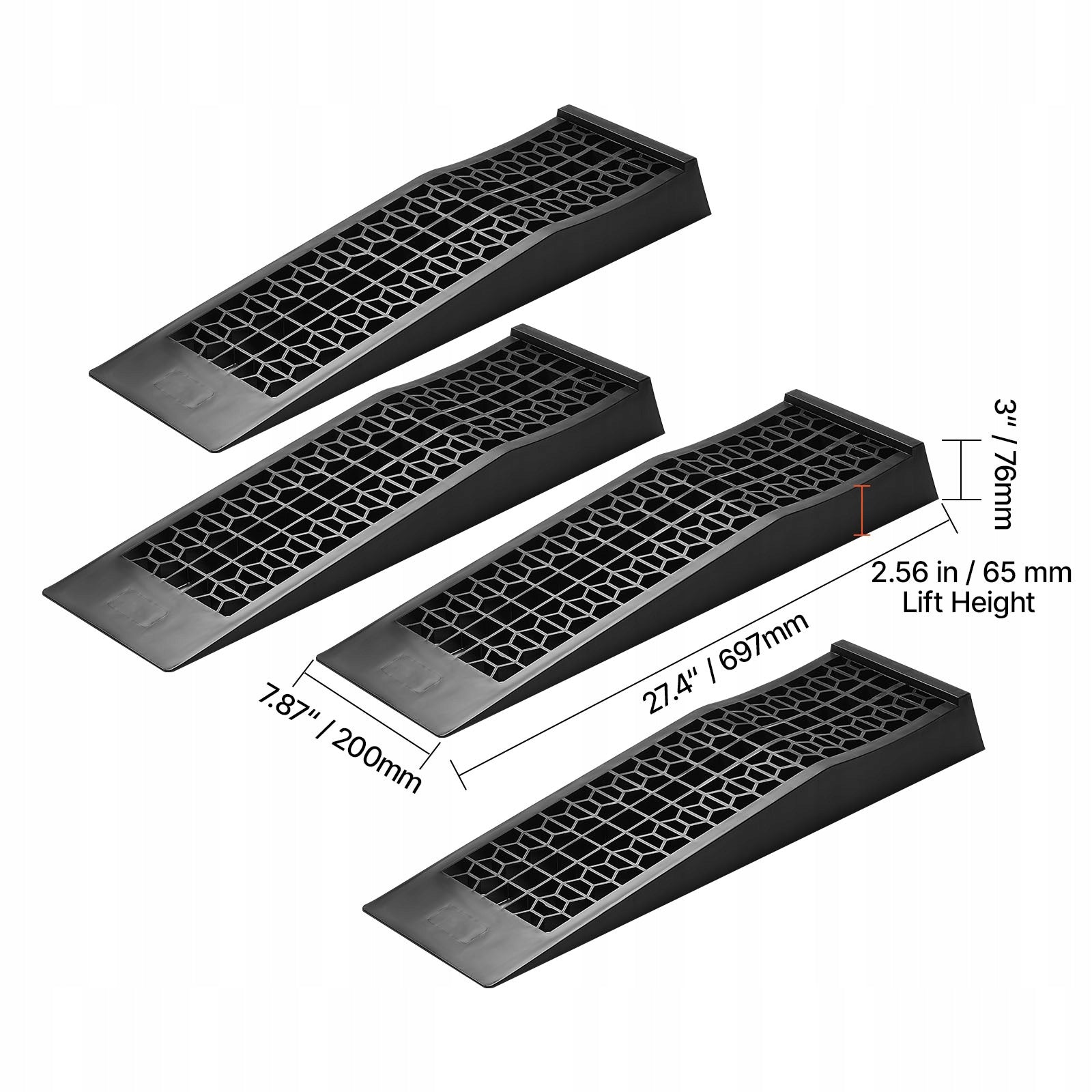 VEVOR Car Ramps 4Pcs Lift Height 6,5CM Load Capacity 9072KG Brand Vevor