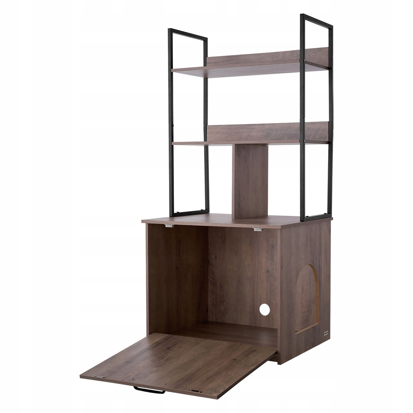 VEVOR Cat Cabinet 60x50x127,2CM With Shelf Doors And Hooks