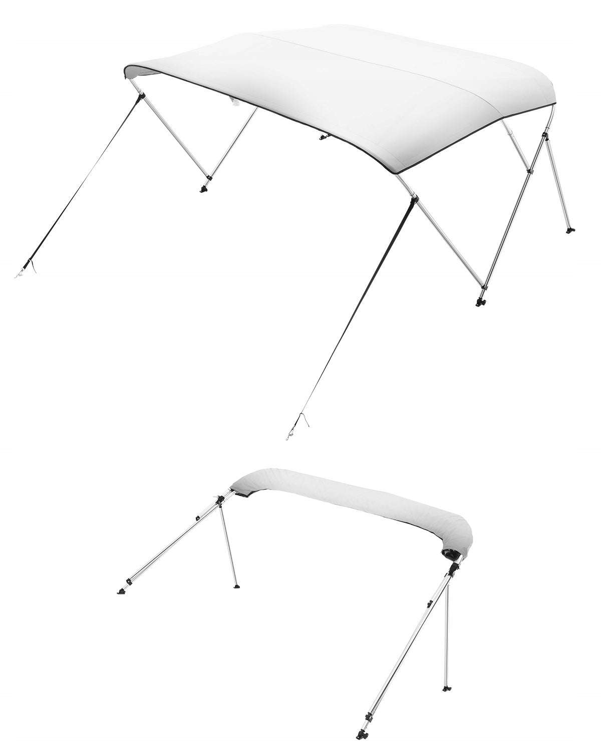 VEVOR Daszek Bimini 182x200-213x117CM 3 Łuki Markiza Do Łodzi Jasnoszary Manufacturer code 3GCYZYP72798DRZ