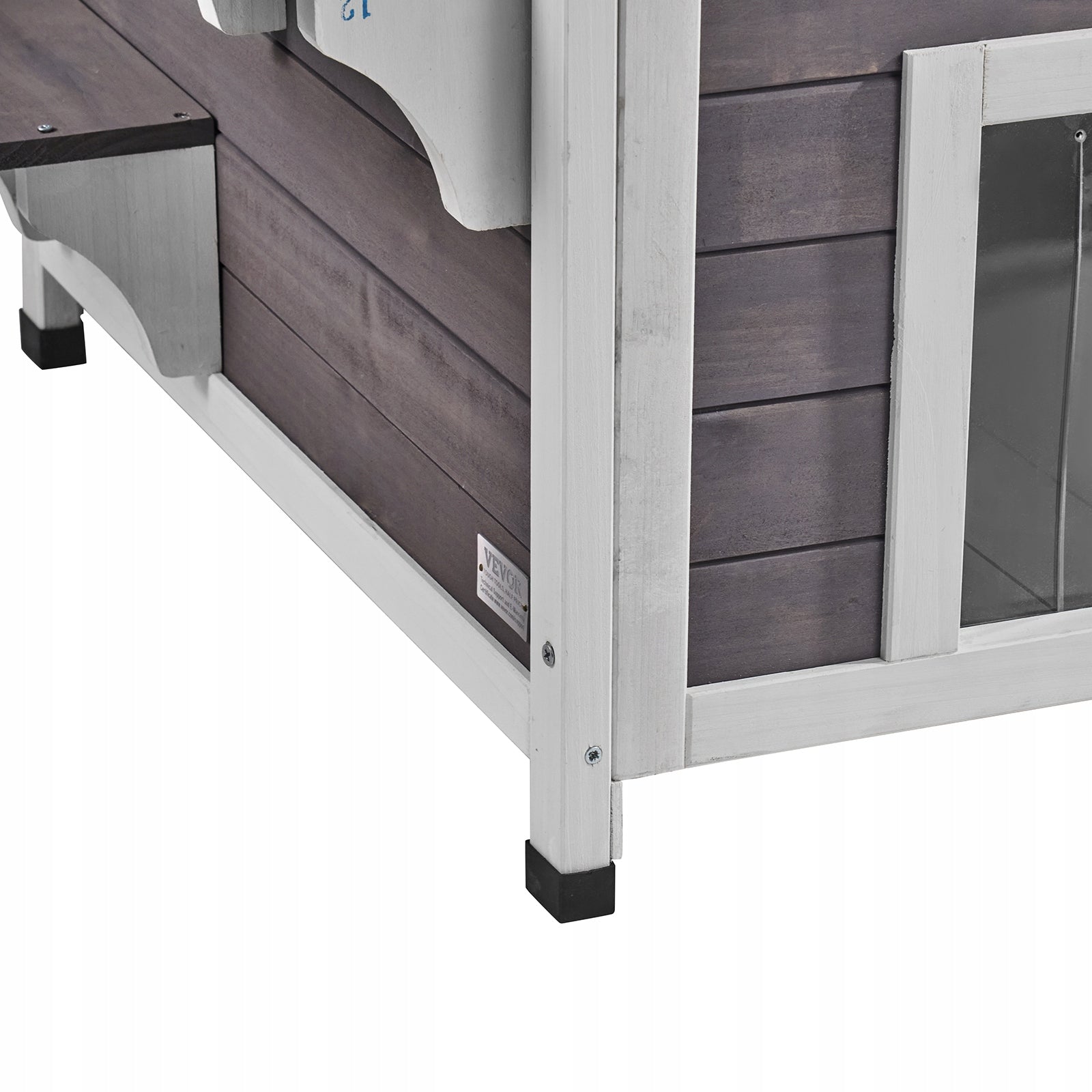 VEVOR Domek Dla Kota 75x75.1x82CM 2-Poziomowa Domek Drewniana Na Zewnątrz Kind cat house