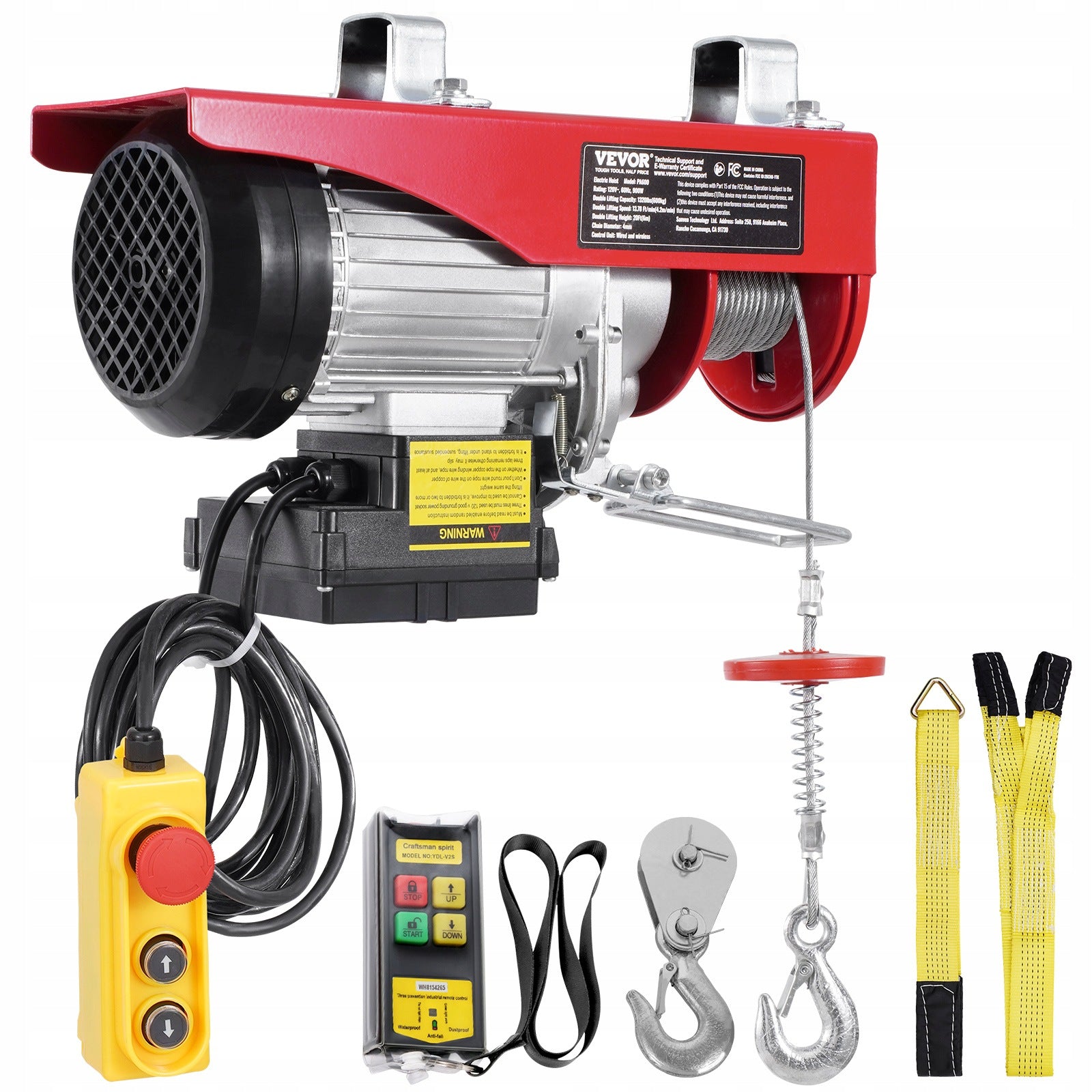 VEVOR Electric Winch Lifting Capacity 600KG With Wired And Wireless Remote Control Brand no brand