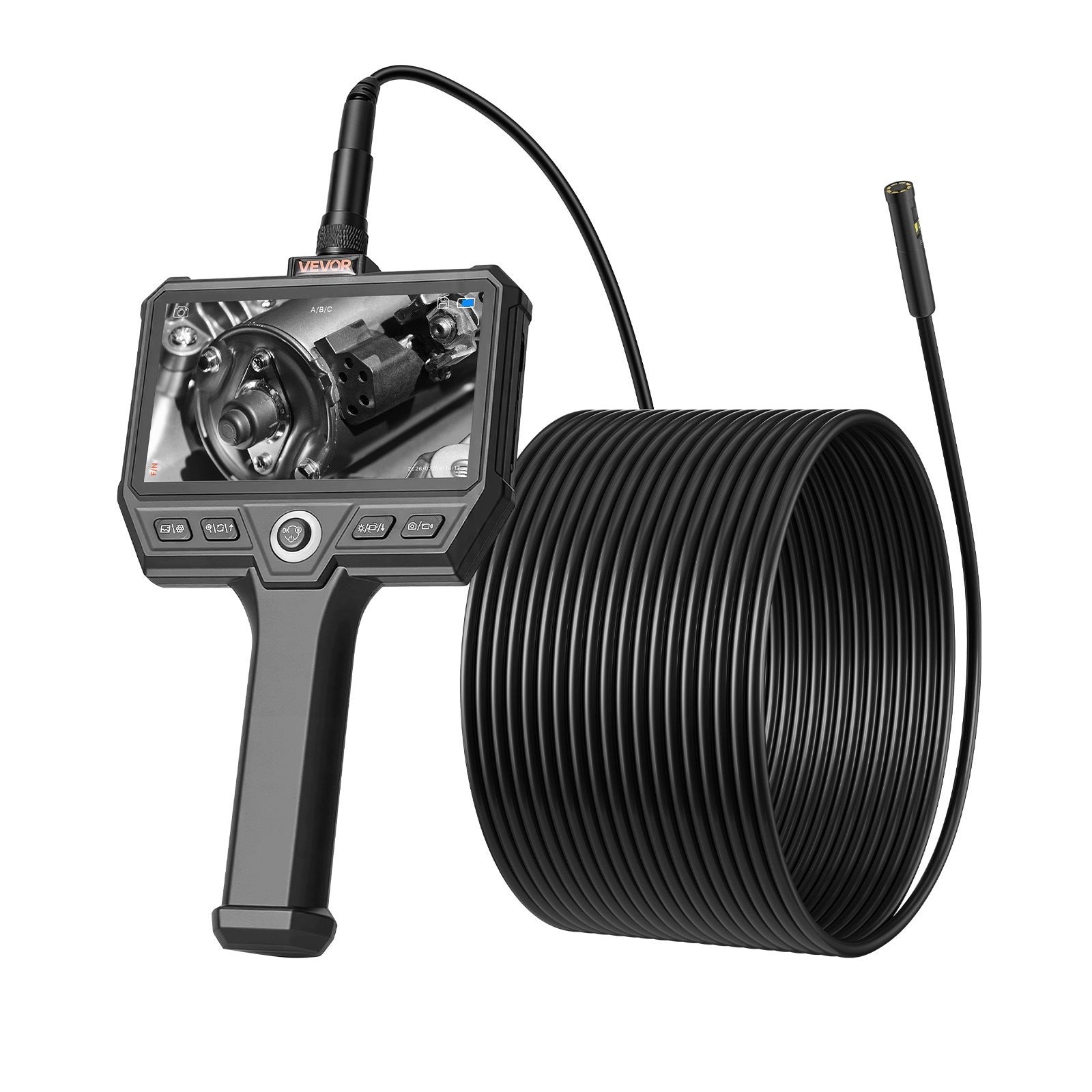 VEVOR Endoscope Camera With Triple Lens Cable 10M And 5" Screen