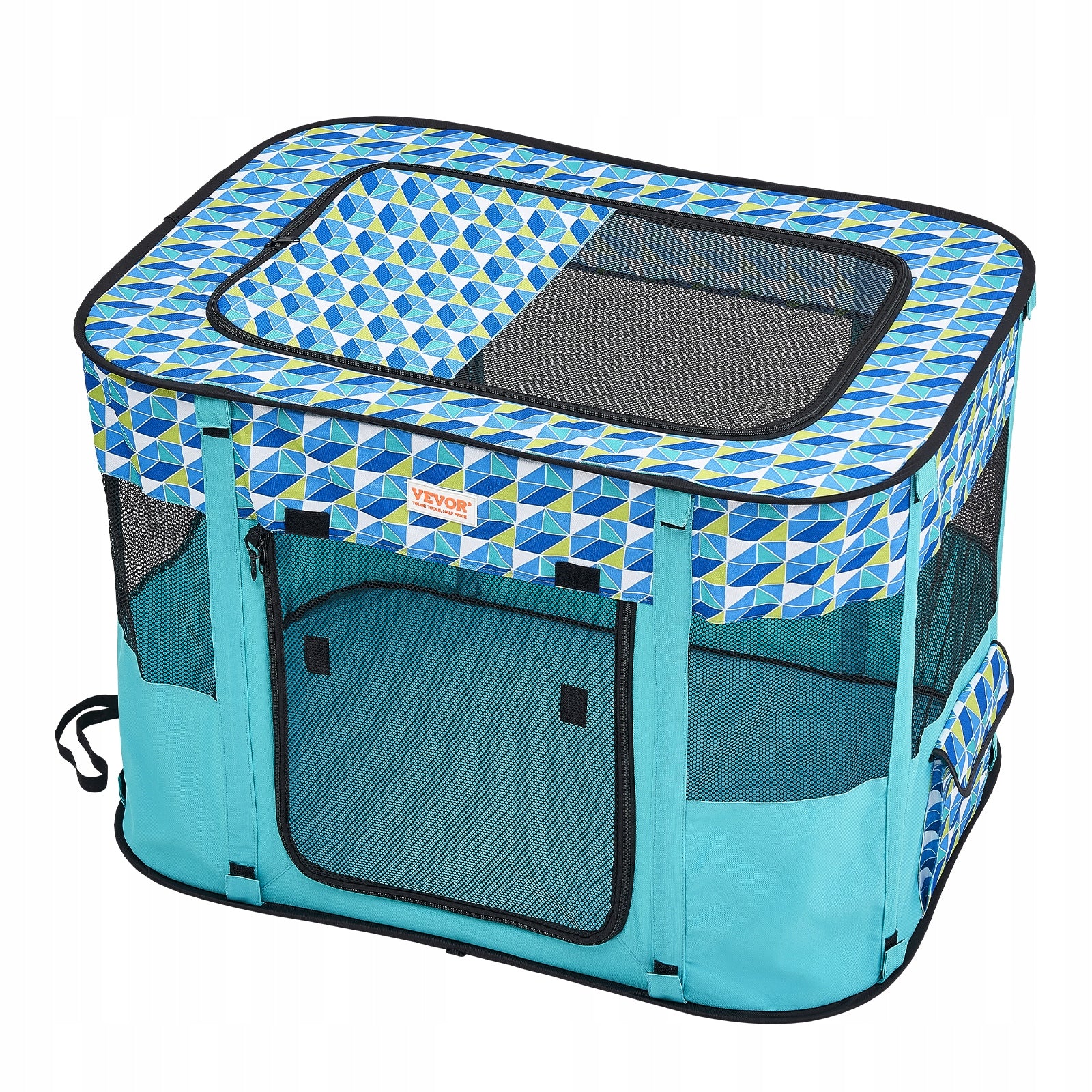 VEVOR Foldable Pet Playpen 32x24x22in Portable Waterproof 600D Oxford Brand Vevor