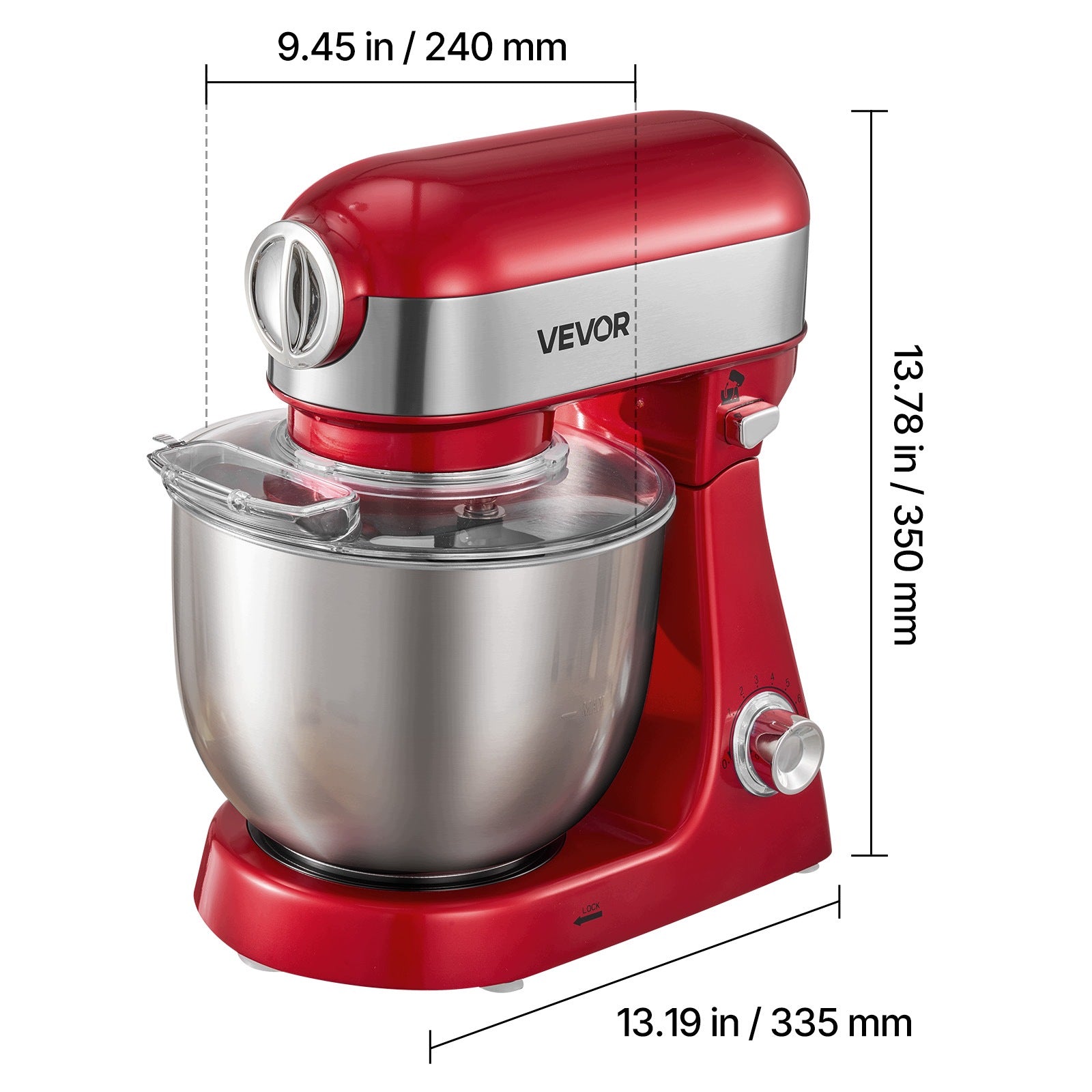 VEVOR Food Processor 5L 1000W With 10 Speed Settings And Tilt Head Manufacturer code TMLSJBJC