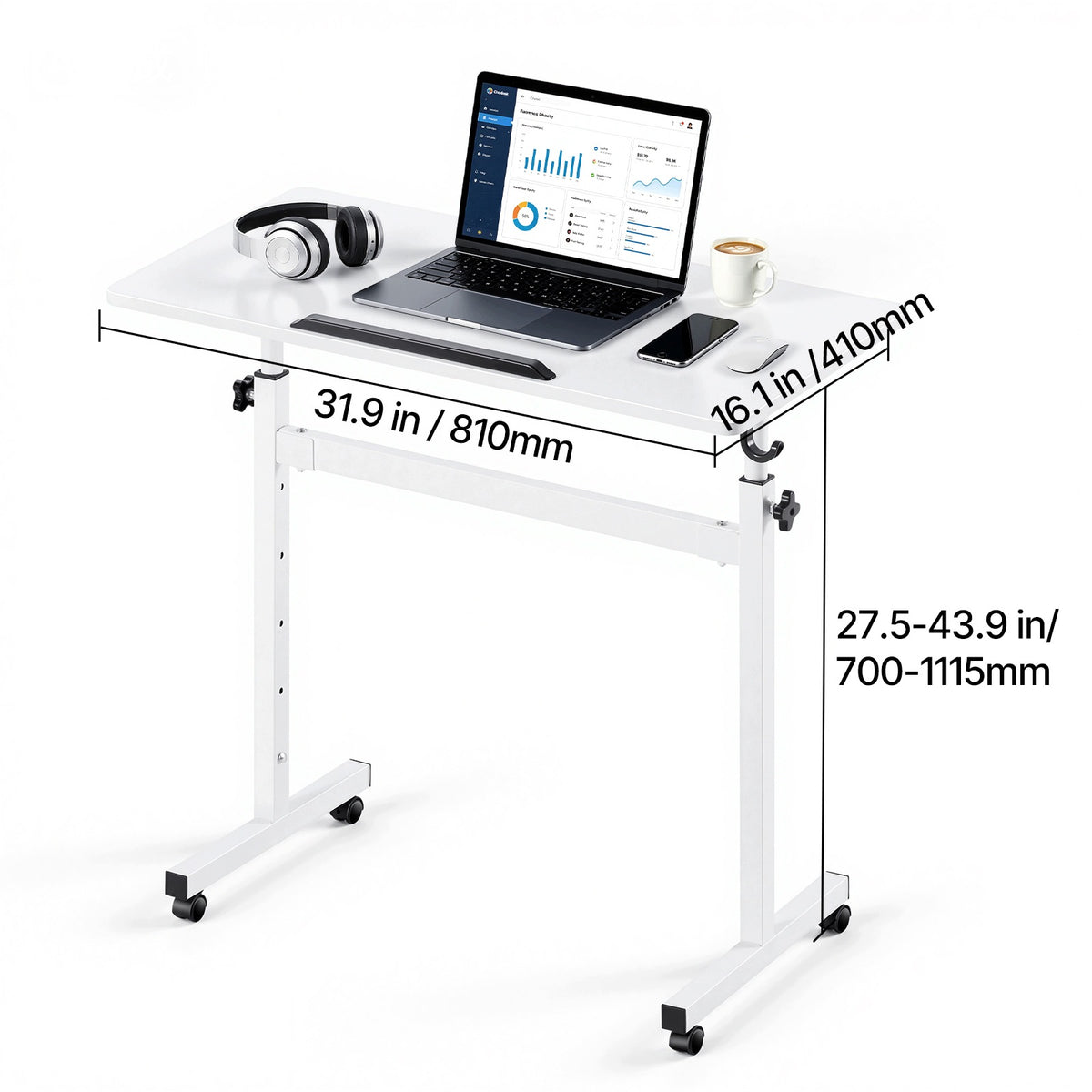 VEVOR Height Adjustable Computer Desk 700-1115MM With Countertop Rotation Manufacturer code BGGZTXYAZCGS8
