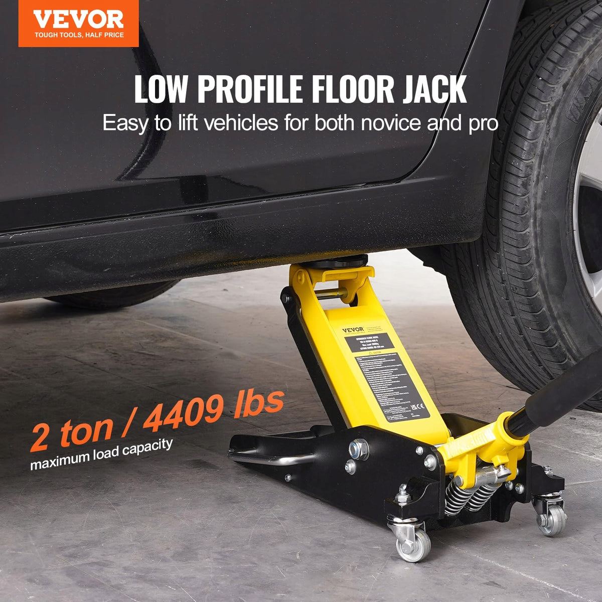 VEVOR Hydraulic Lift Maximum Load Capacity 2T Aluminium And Gel Brand Vevor