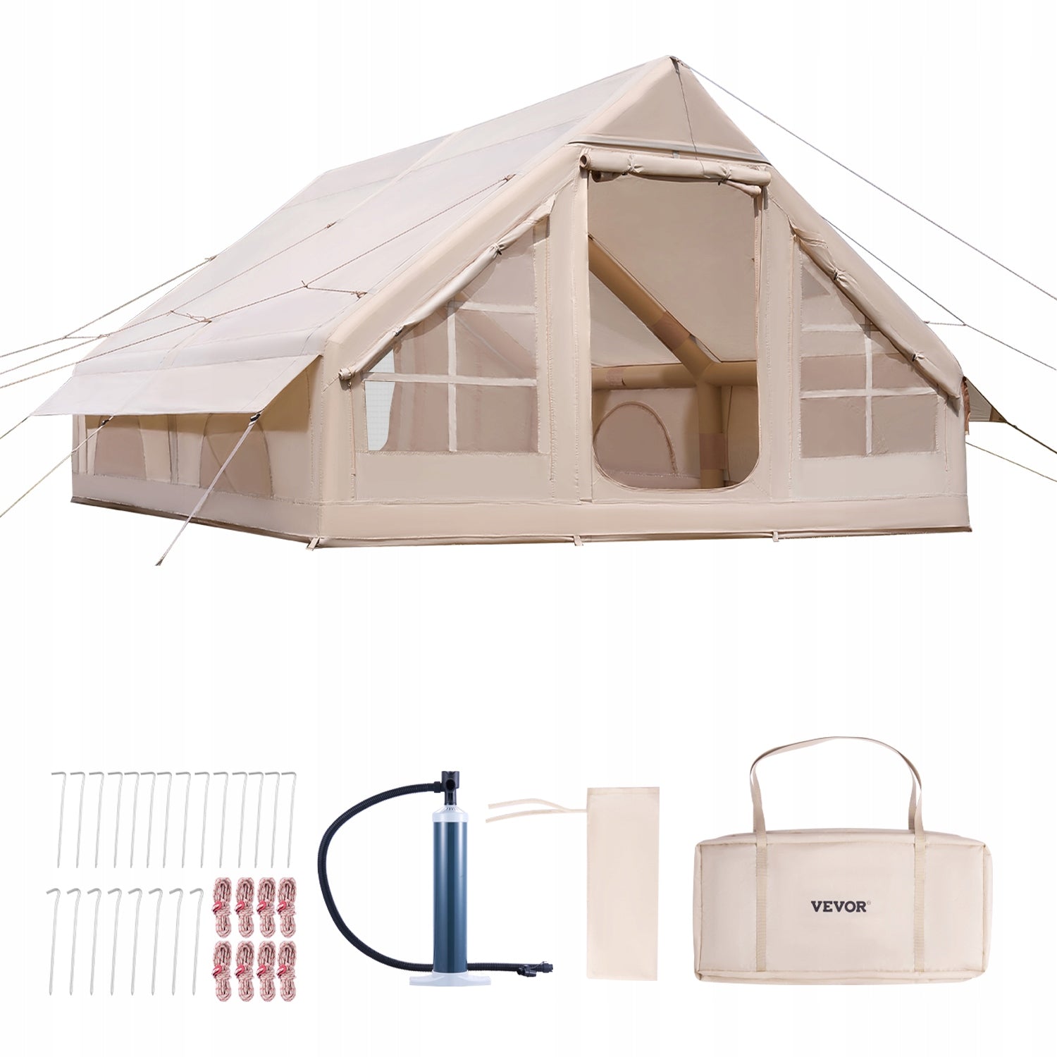 VEVOR Inflatable Camping Tent 4x3x2M For 5-8 People Oxford 300D Brand Vevor