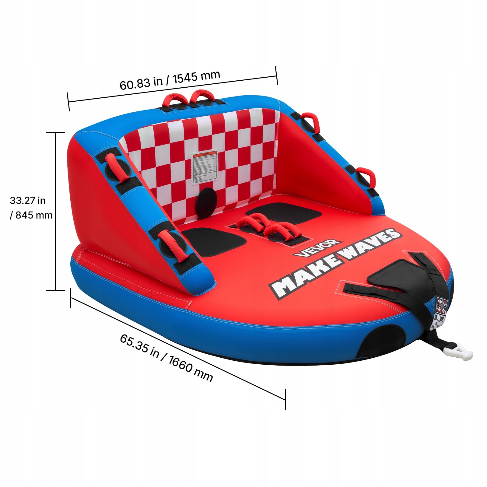 VEVOR Inflatable Lifting Board 154KG For 2 Persons Towed Tube For Boat Manufacturer code CQTL3SFDX2RHKLO800