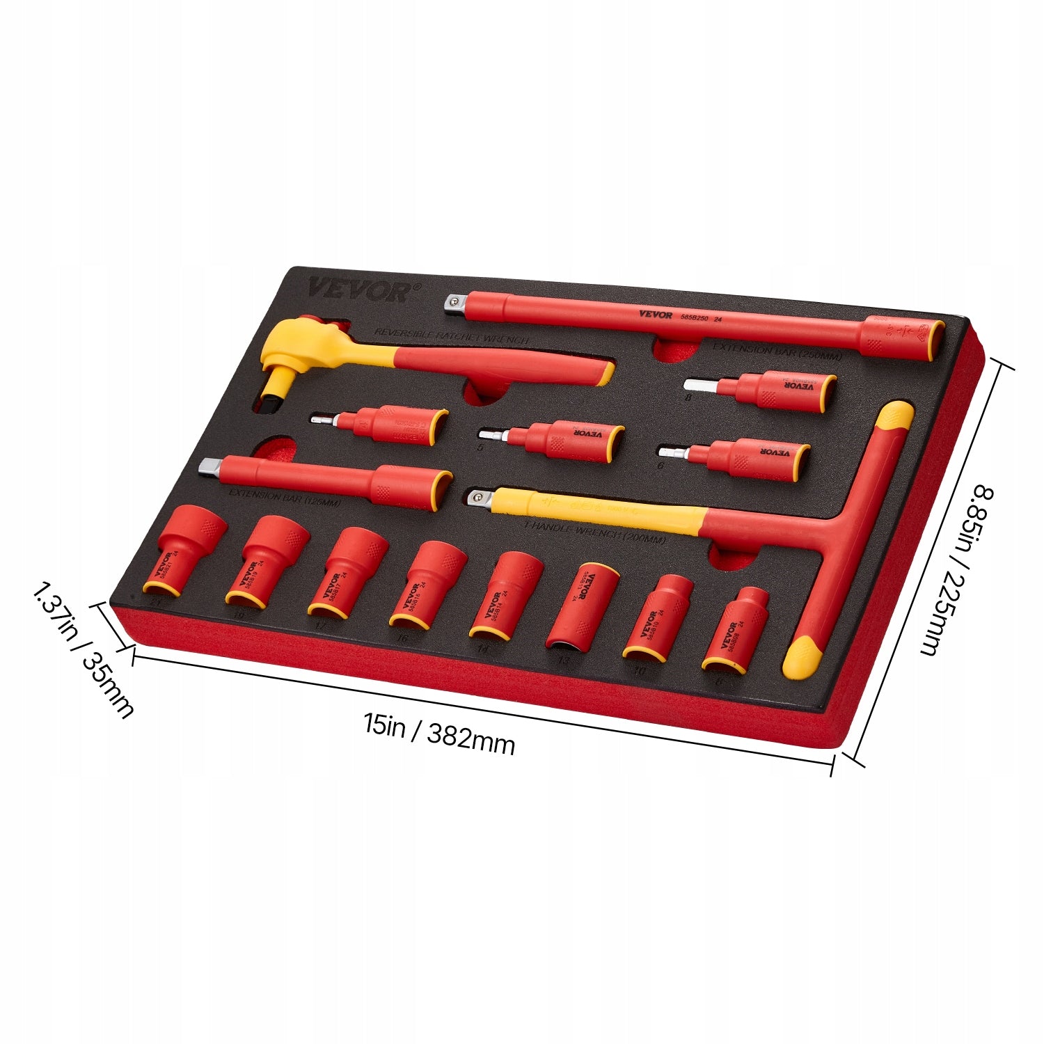 VEVOR Insulated Screwdriver Set 16Pcs 1000V For Industrial Technicians EAN (GTIN) 197988651109