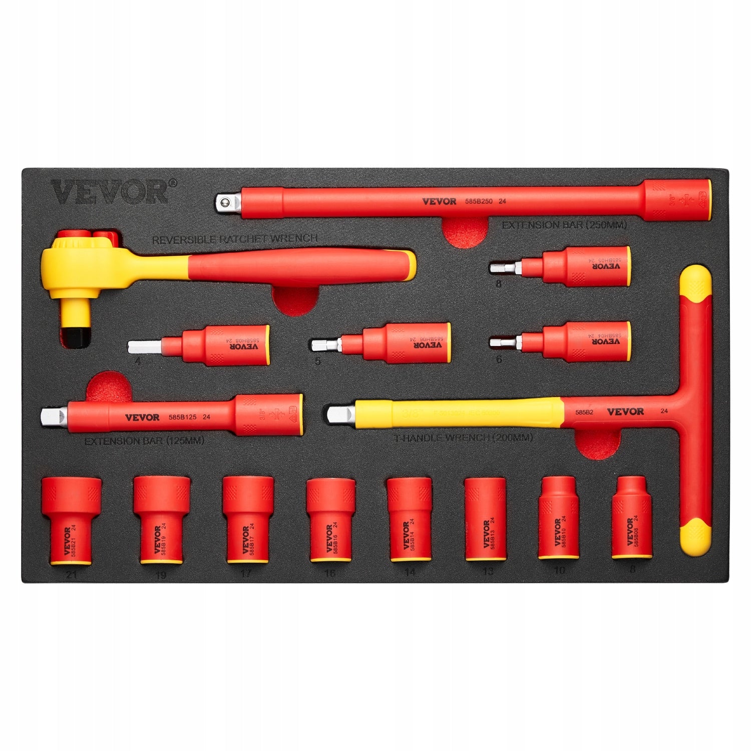VEVOR Insulated Screwdriver Set 16Pcs 1000V For Industrial Technicians Manufacturer code JYGJTZJYTT16LLJ