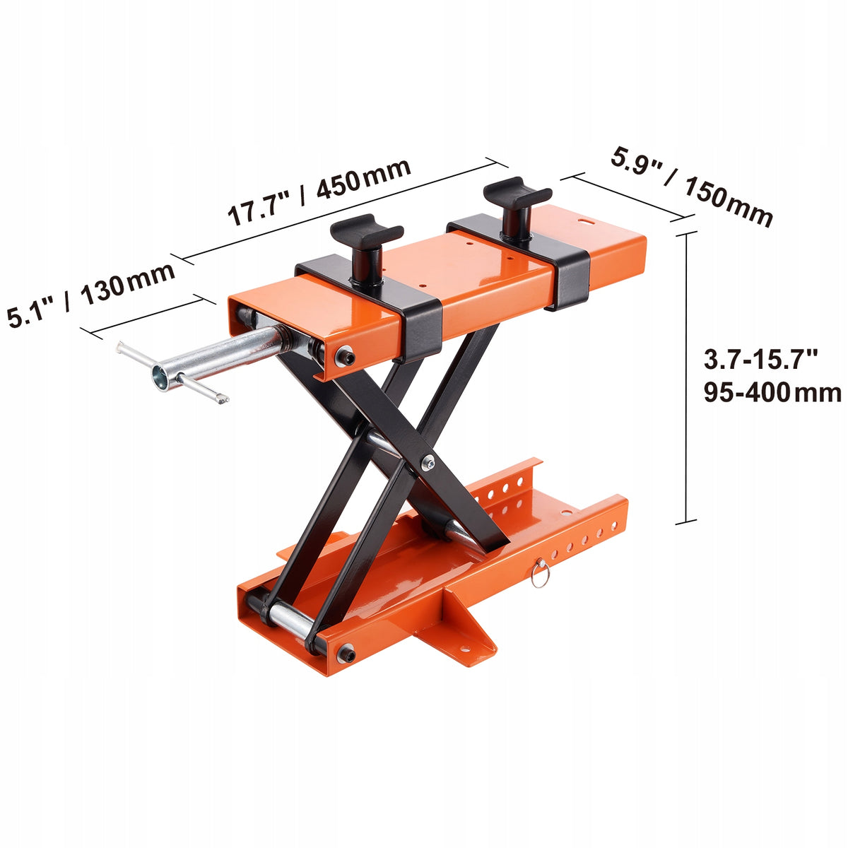 VEVOR Motorcycle Lift With Lifting Capacity 500KG Adjustable Between 95 and 400MM Manufacturer code MTCSJJCSB1100PW