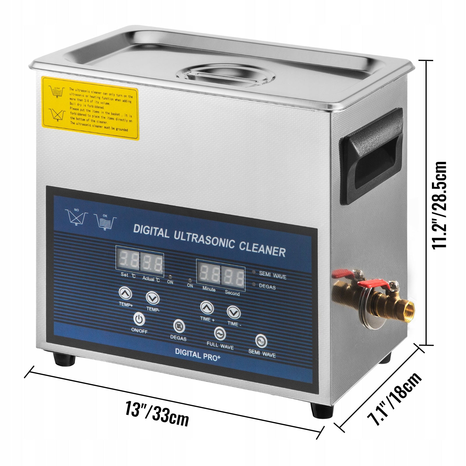 VEVOR Myjka Ultradźwiękowa Dwuczęstotliwościowa 6L 180W 28KHZ/40KHZ Manufacturer code BPQXJ6L0000000