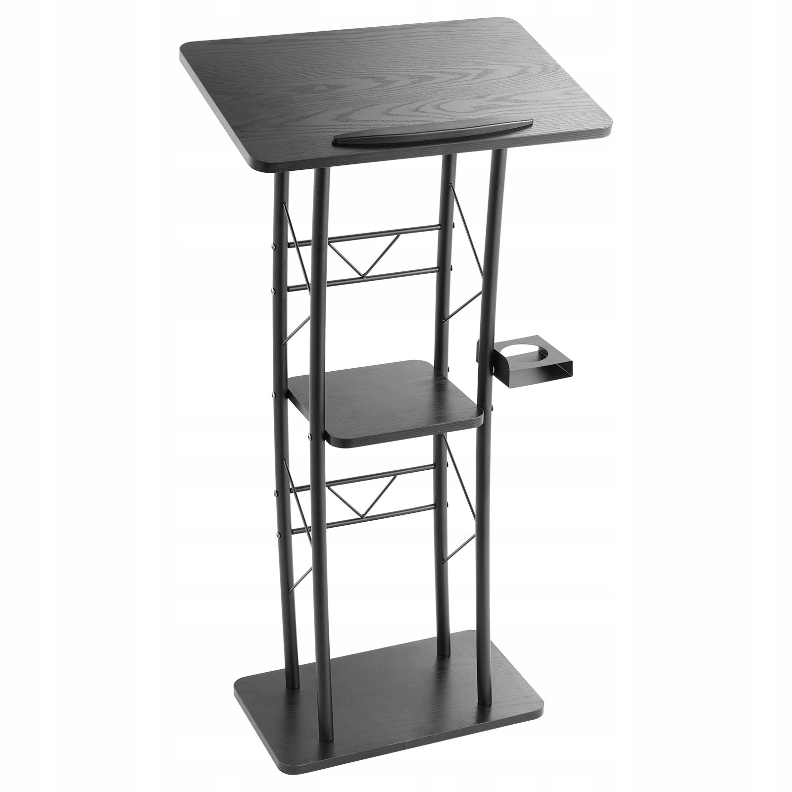 VEVOR Office Furniture Metal Podium 118CM For Teachers And Speakers Black