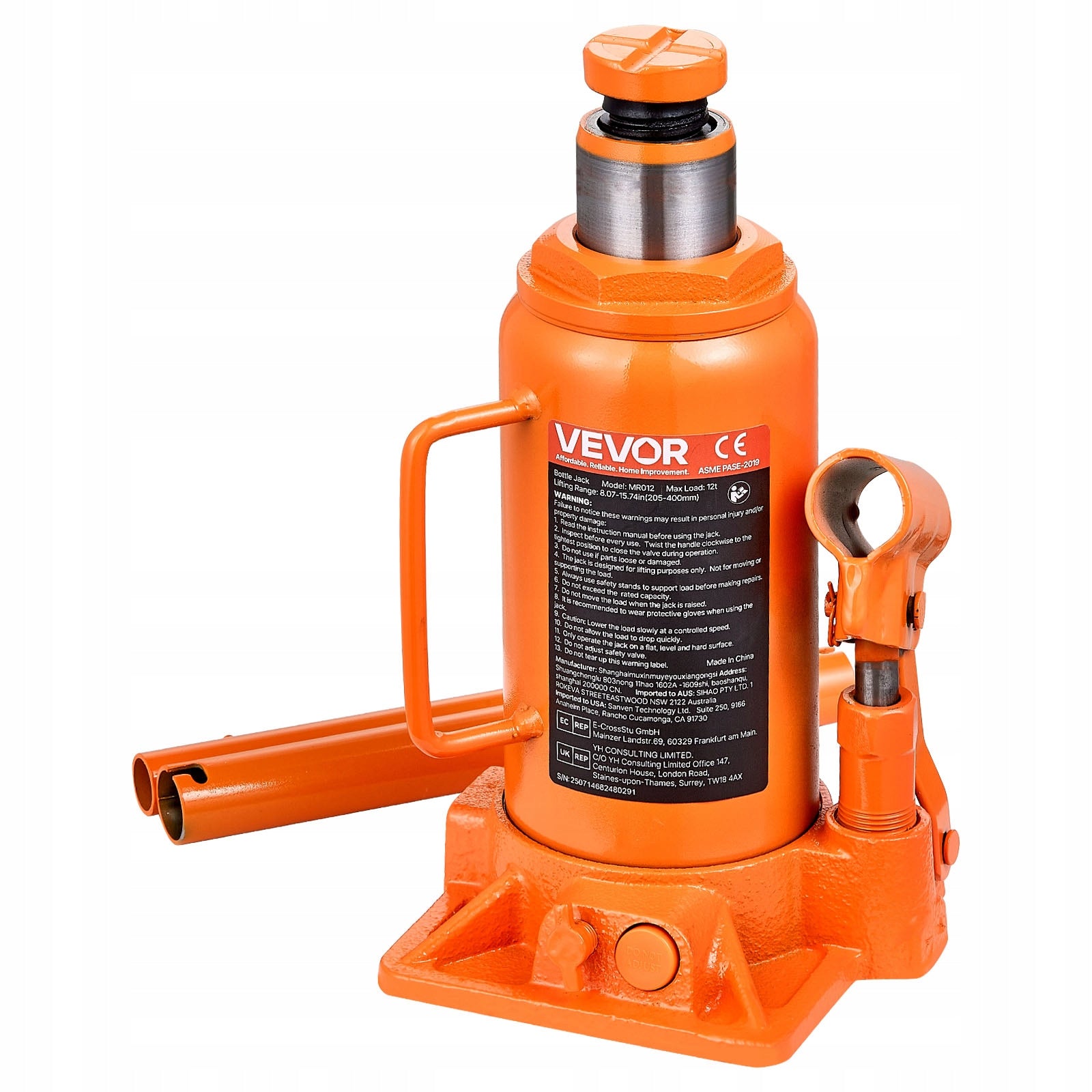VEVOR Pole Lift 12T 20,5-40CM Bottle Lift For Cars