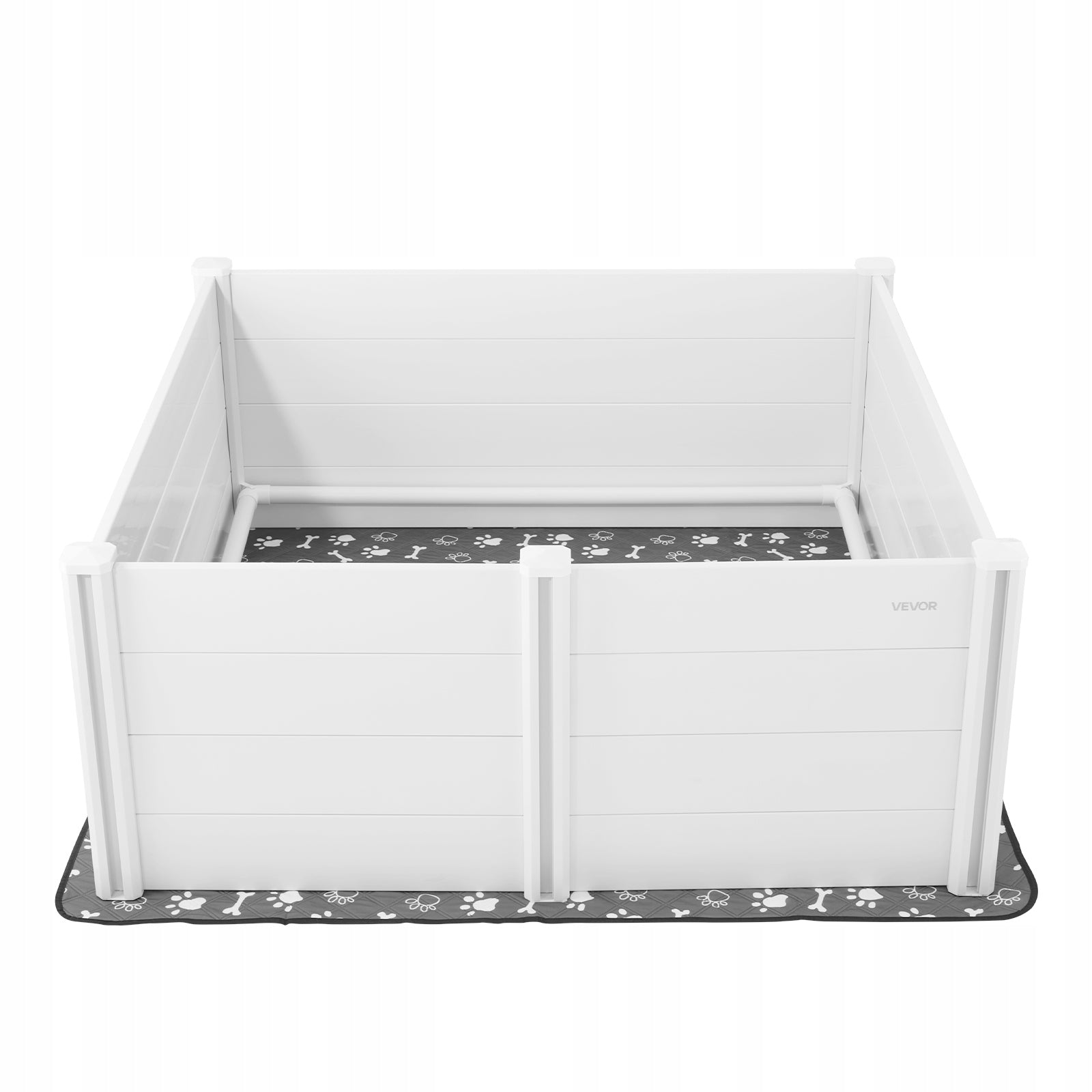 VEVOR Puppy Cage Plastic Milky White XL 152x152x61CM Kind cage