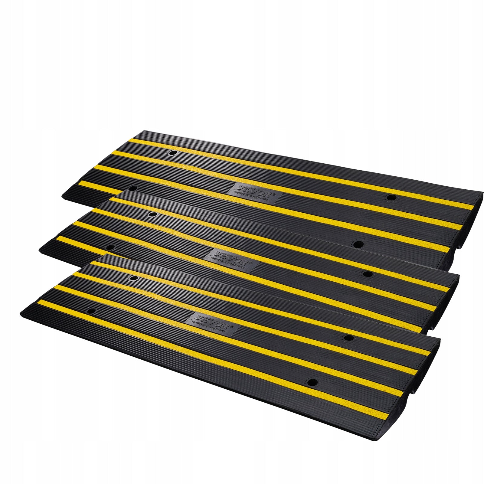 VEVOR Rampa Progowa 3Szt 122x40.5x6.5CM Nośność 15T Rampa Krawężnika Brand Vevor