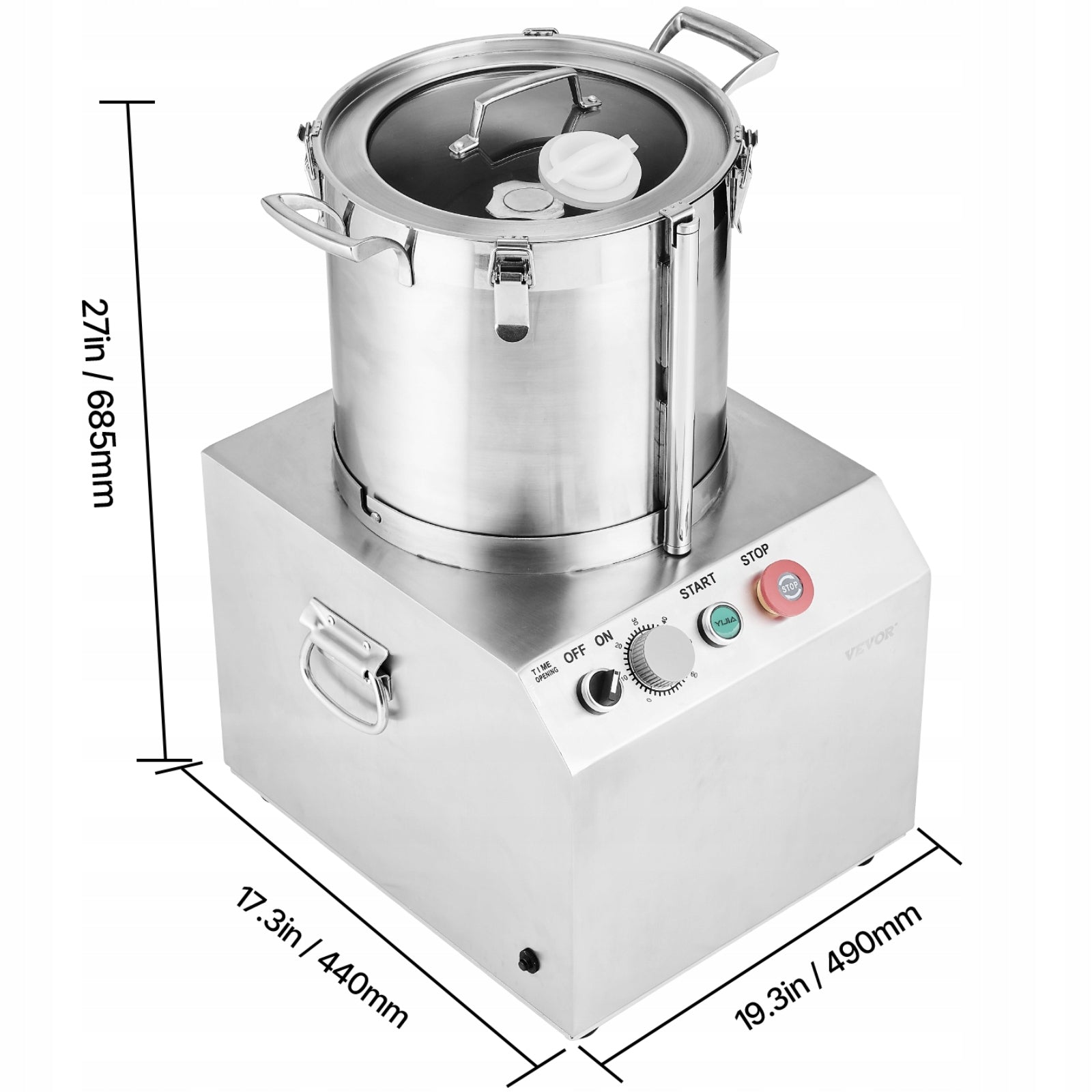 VEVOR Robot Kuchenny 15L 1400W Rozdrabniacz Do Warzyw Ze Stali Nierdzewnej Brand Vevor
