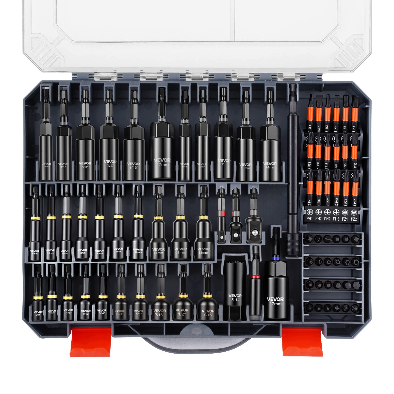 VEVOR Set of Socket Wrenches 80Pcs SAE And Metric Magnetic Caps