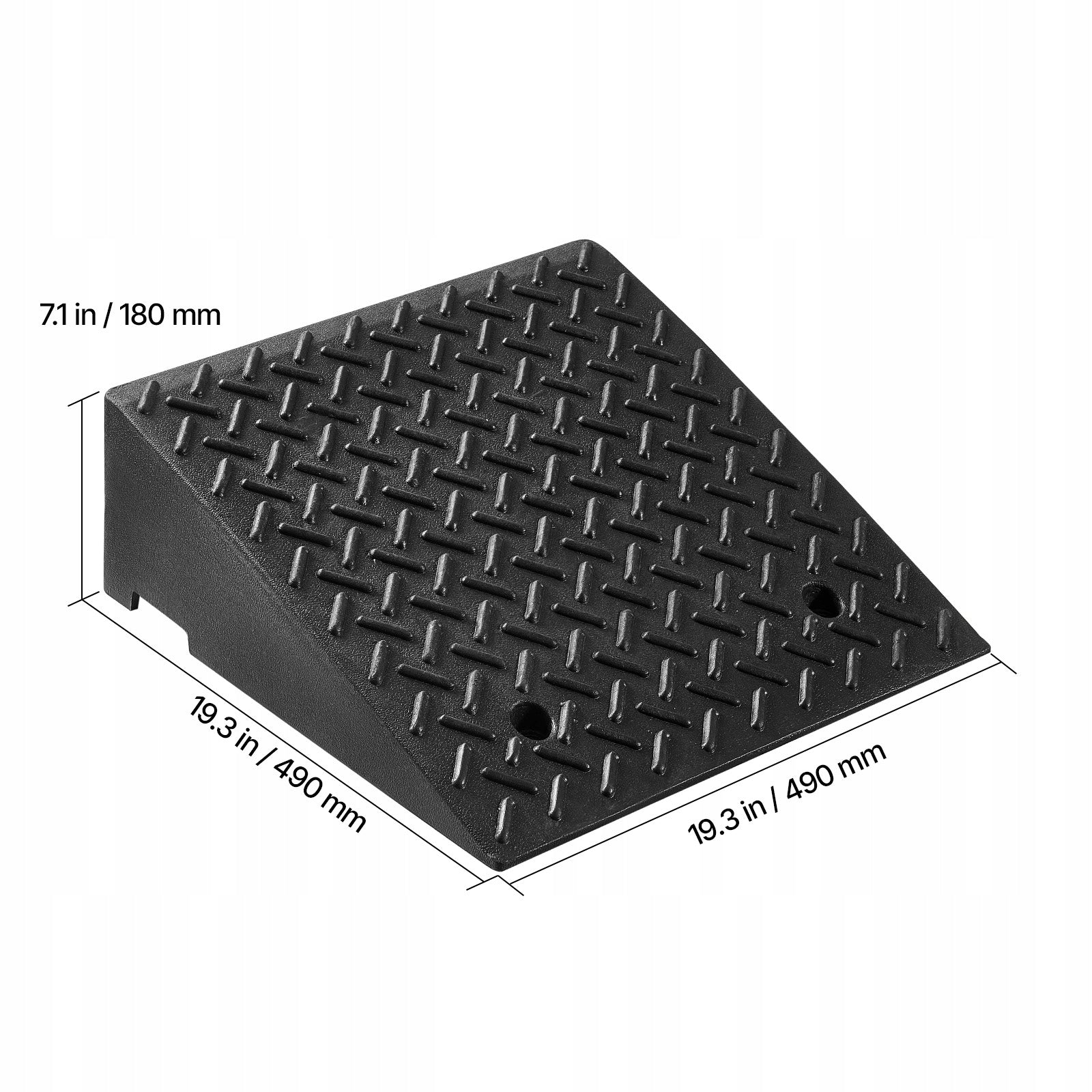 VEVOR Threshold Ramp 2Pcs 49x49x18CM Lifting Capacity 3175KG Curb Rubber Ramp EAN (GTIN) 197988352815