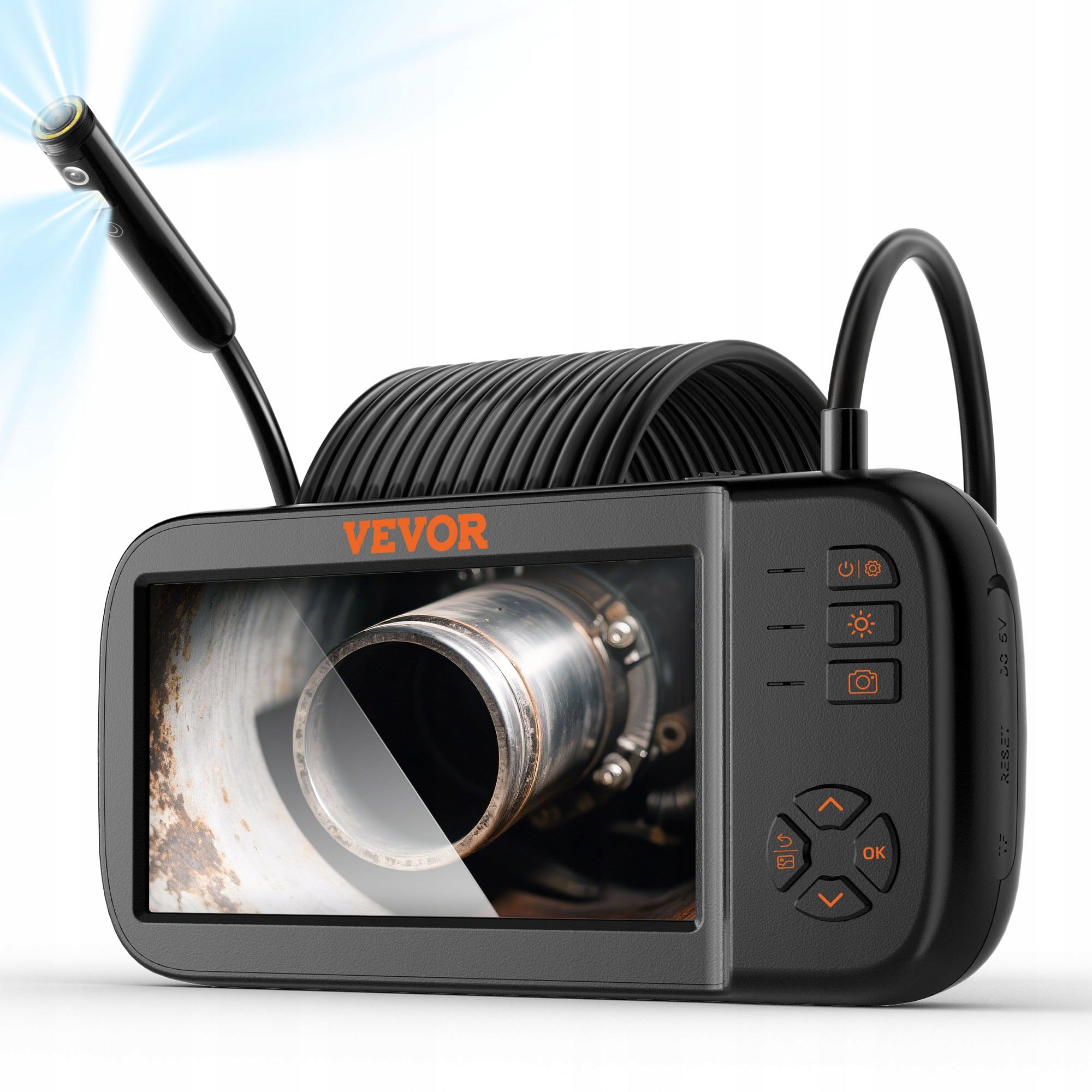 VEVOR Triple Endoscope Camera With 4,5" IPS Screen For Automotive Pipes