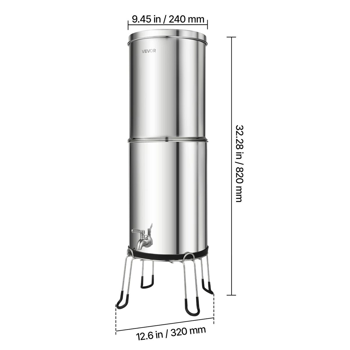 VEVOR Water Filtration System 12,3L With Tap And Water Filter Stand Manufacturer code ZLLSXT3GALHXF