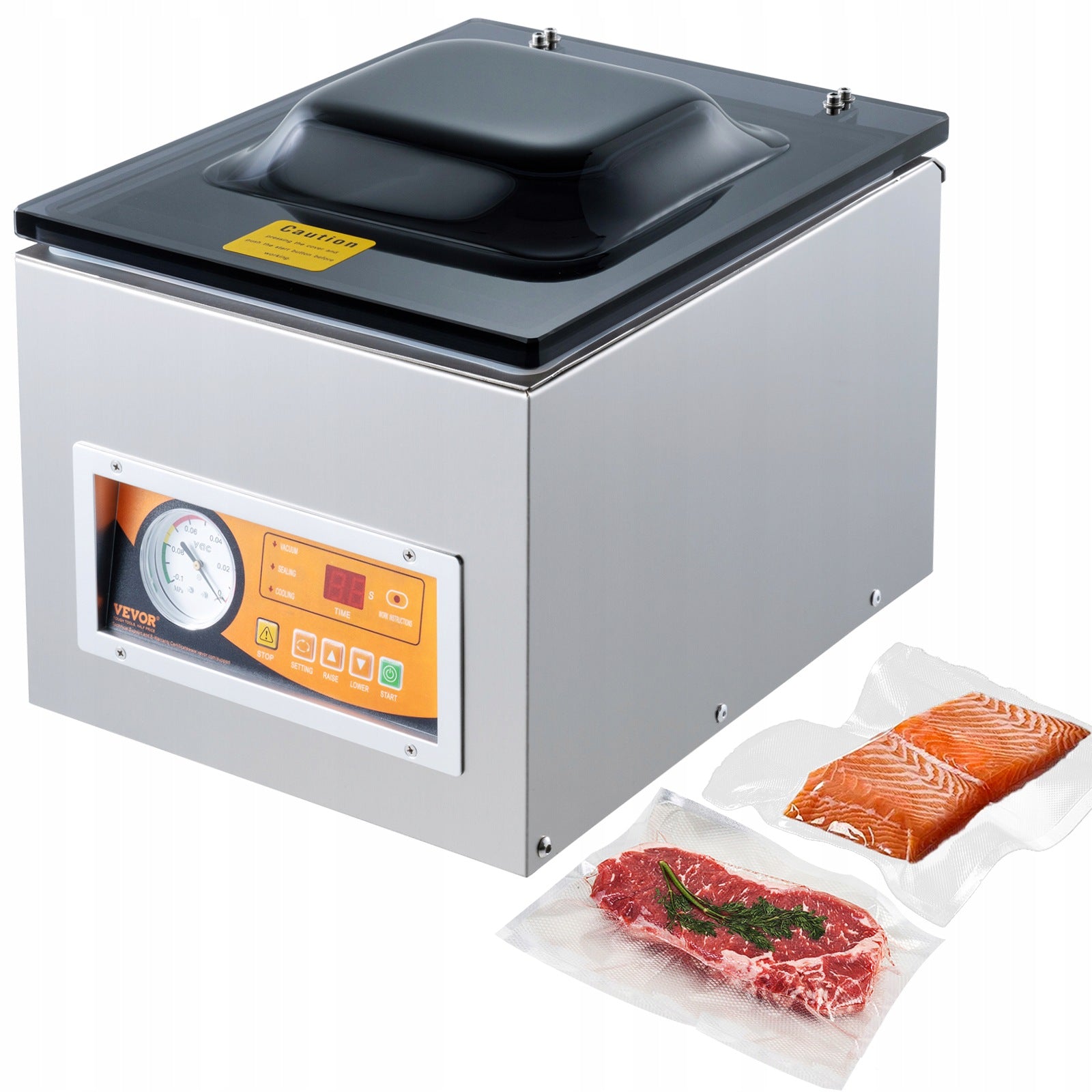 VEVOR Zgrzewarka Próżniowa Komorowa 260W Z Długością Zgrzewania 260mm