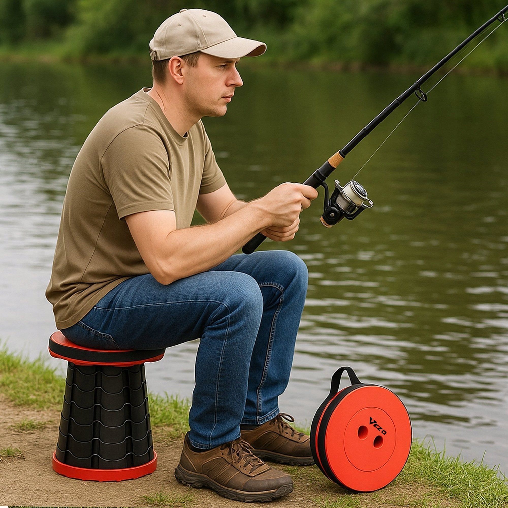 VEZO HIKING STOOL FISHING CHAIR TOURIST FOLDING Product weight with unit packaging 1.055 kg